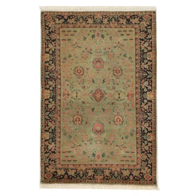 3'11 x 6'3 Hand-Knotted Indian Agra Area Rug 3'11 x 6'3 Hand-Knotted Indian Agra Area Rug