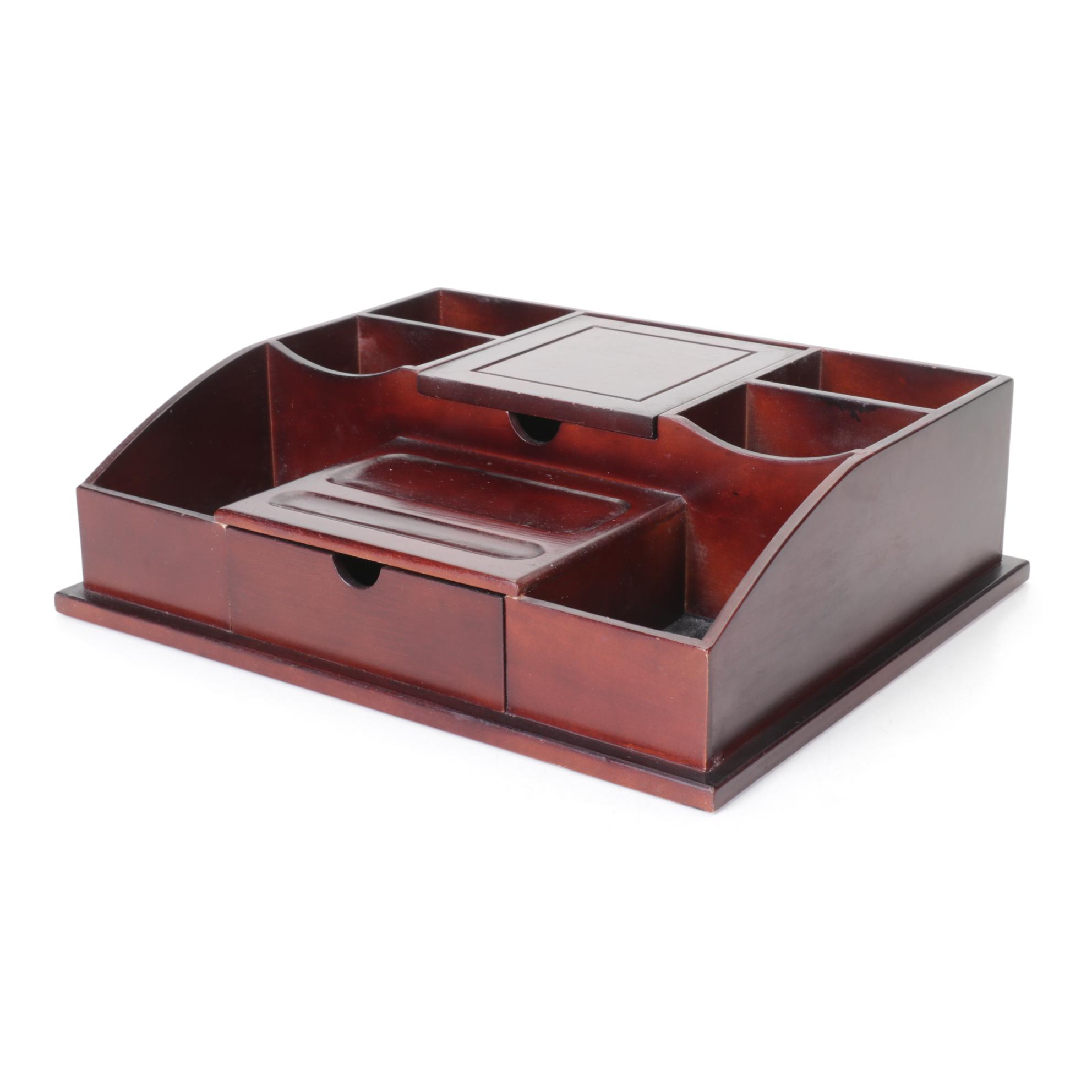 Mahogany Desk or Vanity Organizer