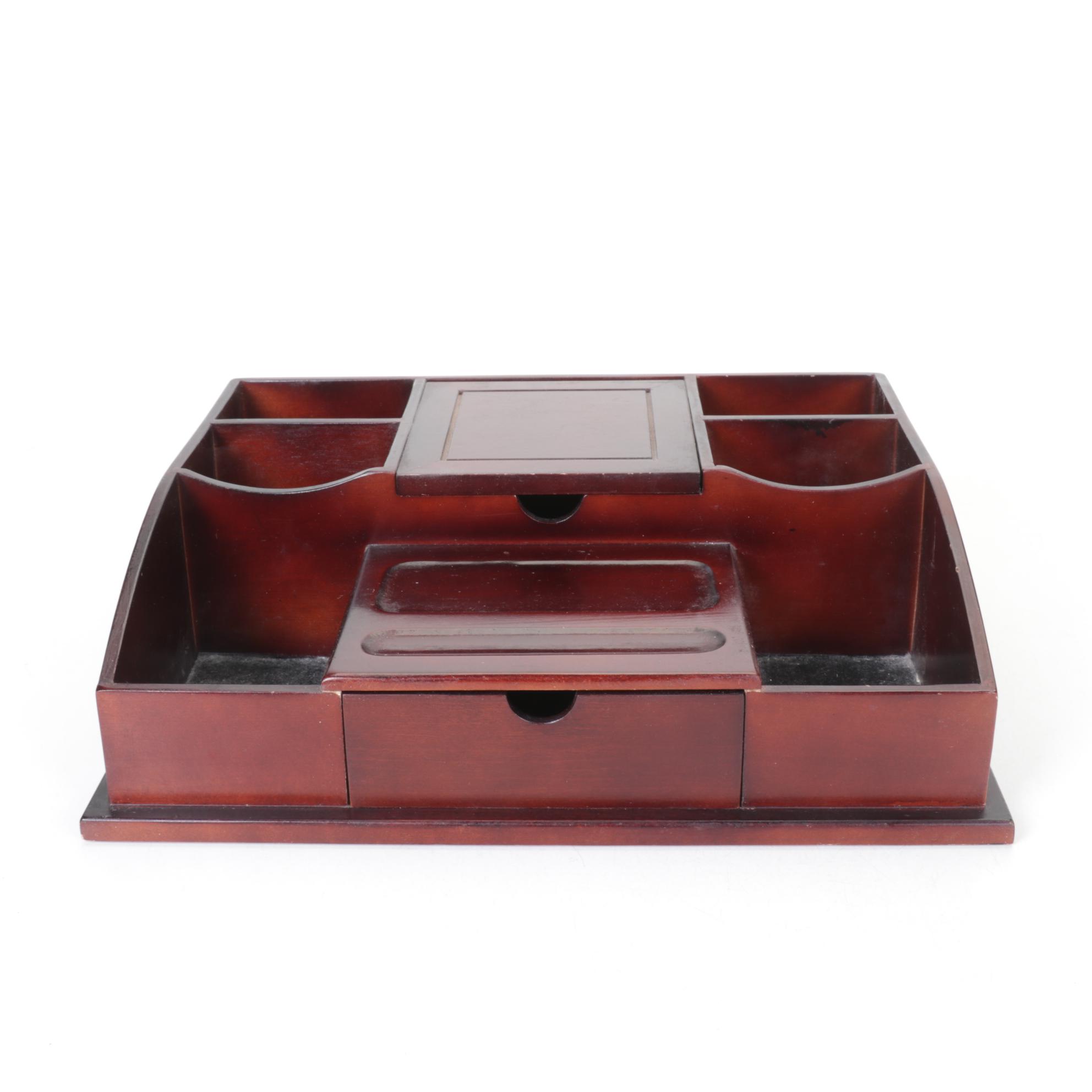 Mahogany Desk or Vanity Organizer
