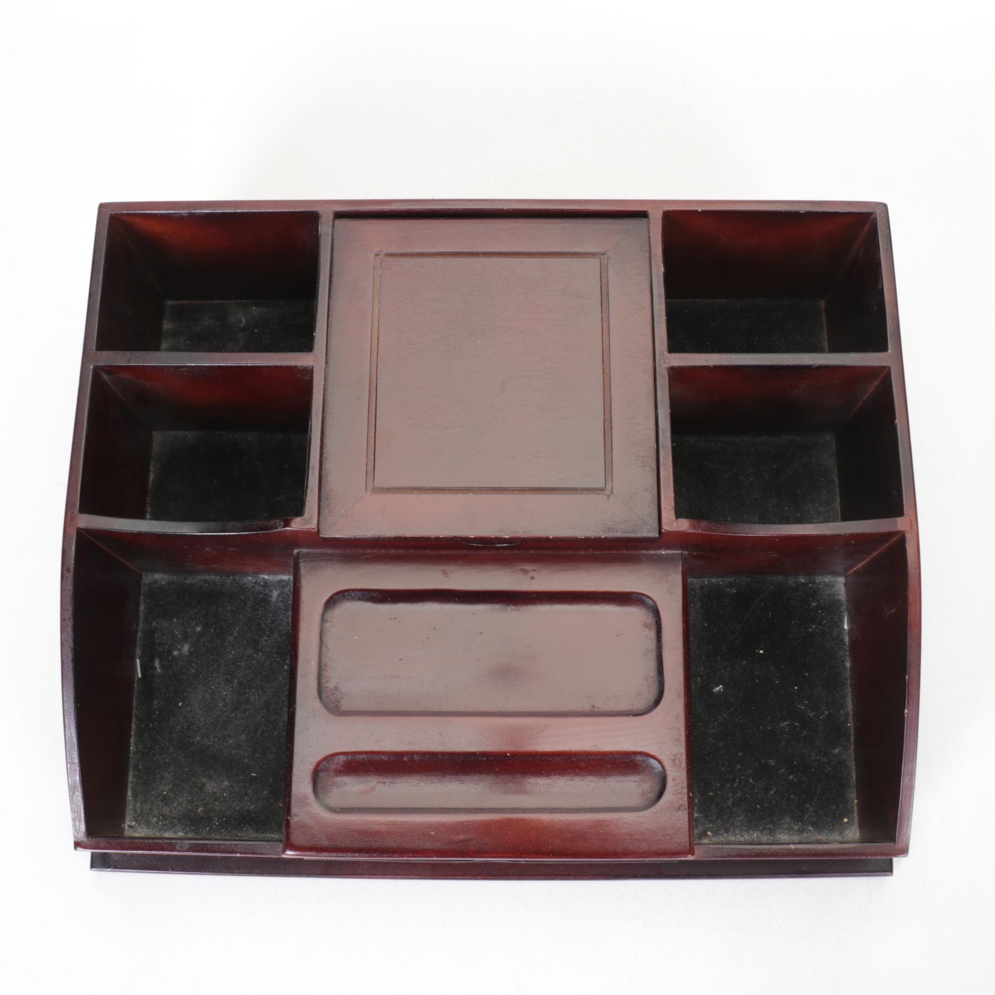 Mahogany Desk or Vanity Organizer