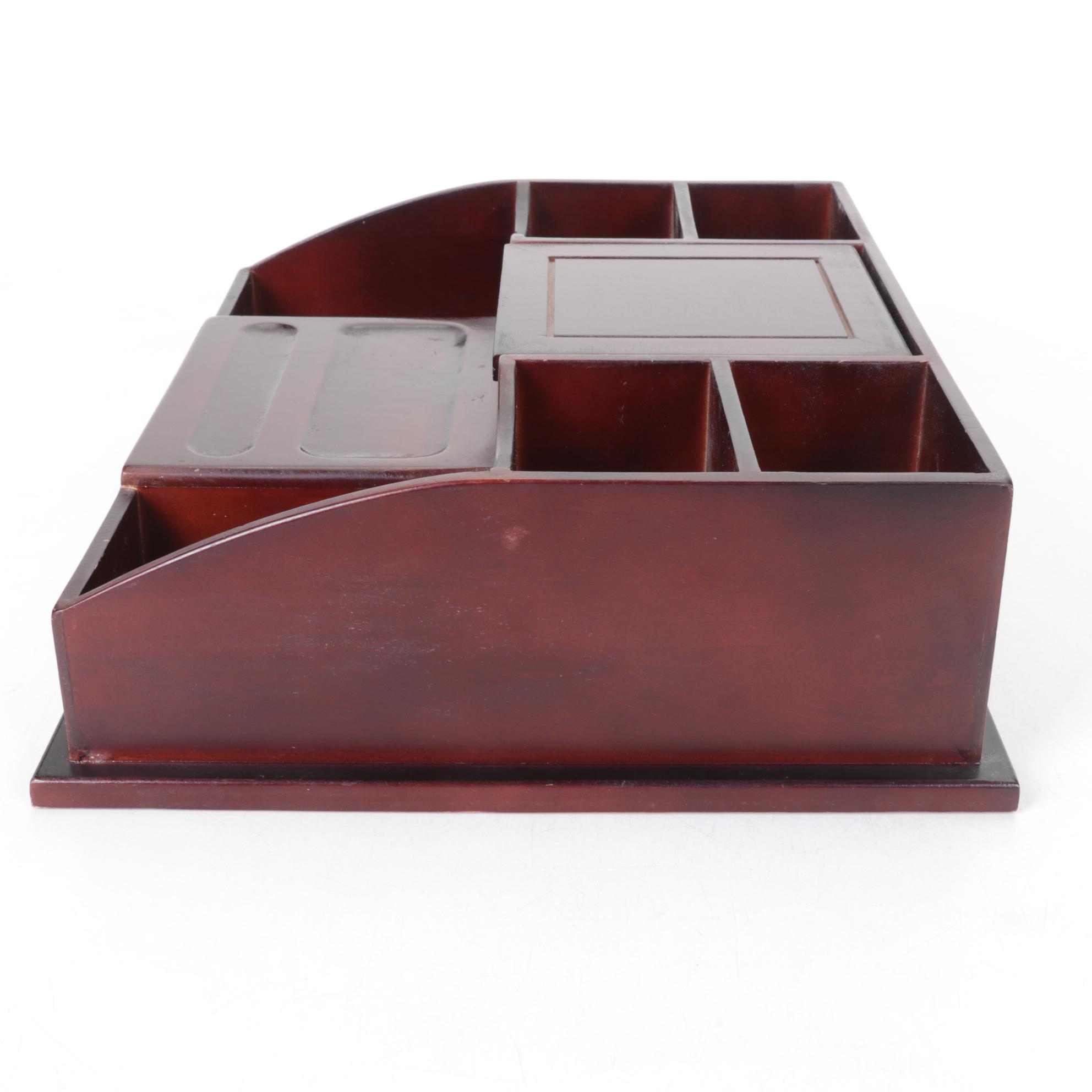 Mahogany Desk or Vanity Organizer