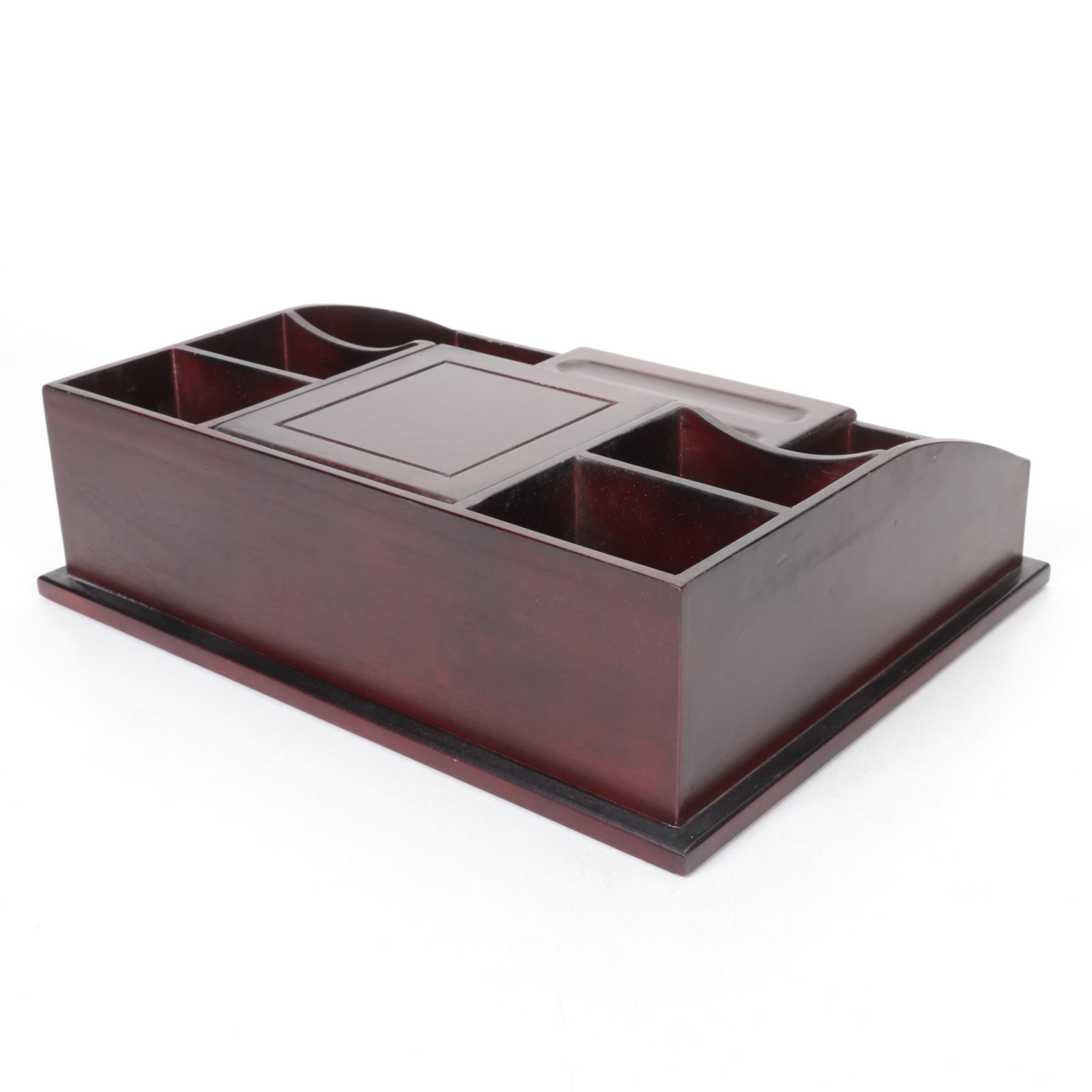 Mahogany Desk or Vanity Organizer