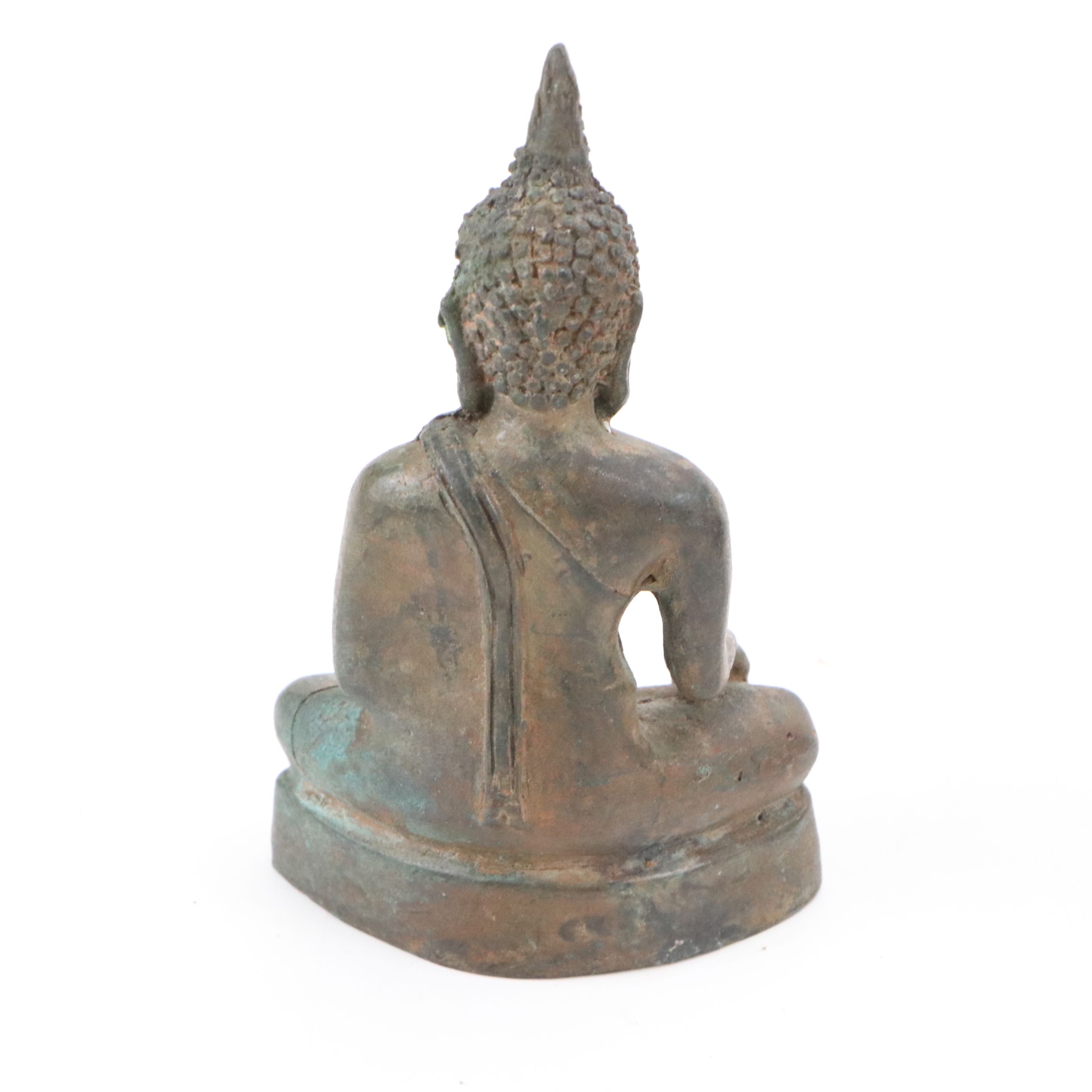 Egyptian Triad Bookend with Cast Metal Ava Buddha