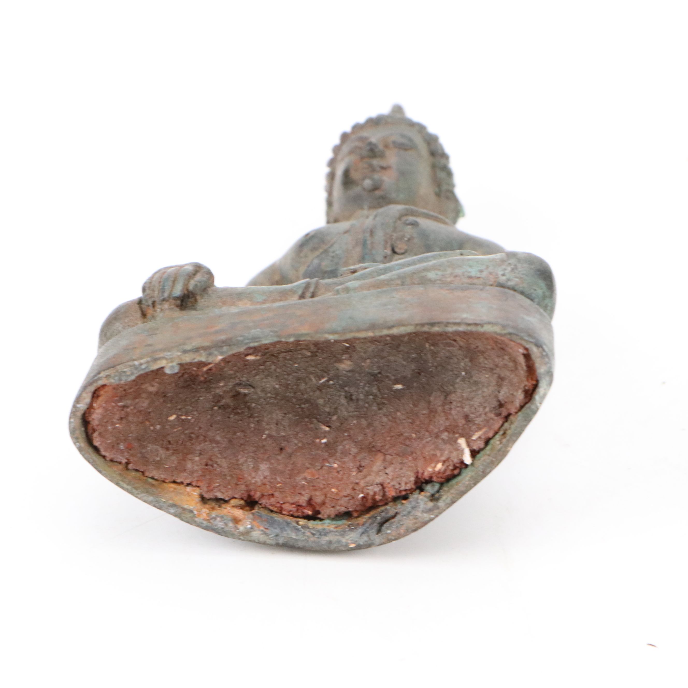 Egyptian Triad Bookend with Cast Metal Ava Buddha