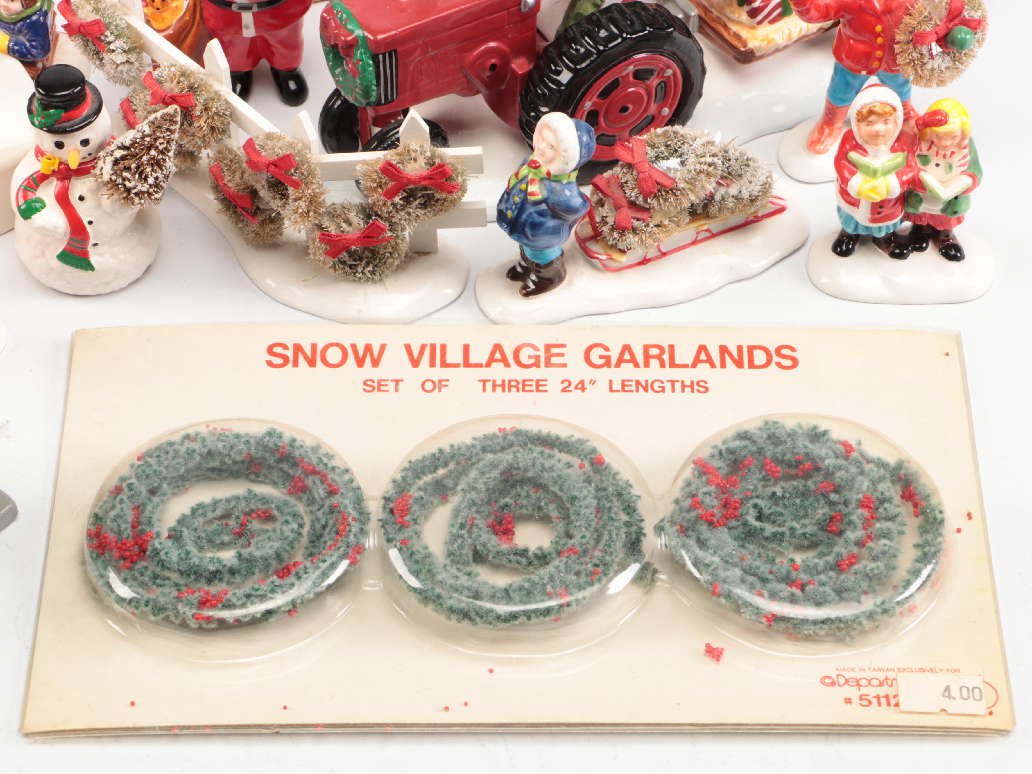 Dept. 56 "Caroling At The Farm" Snow Village Scene with Other Christmas Figures
