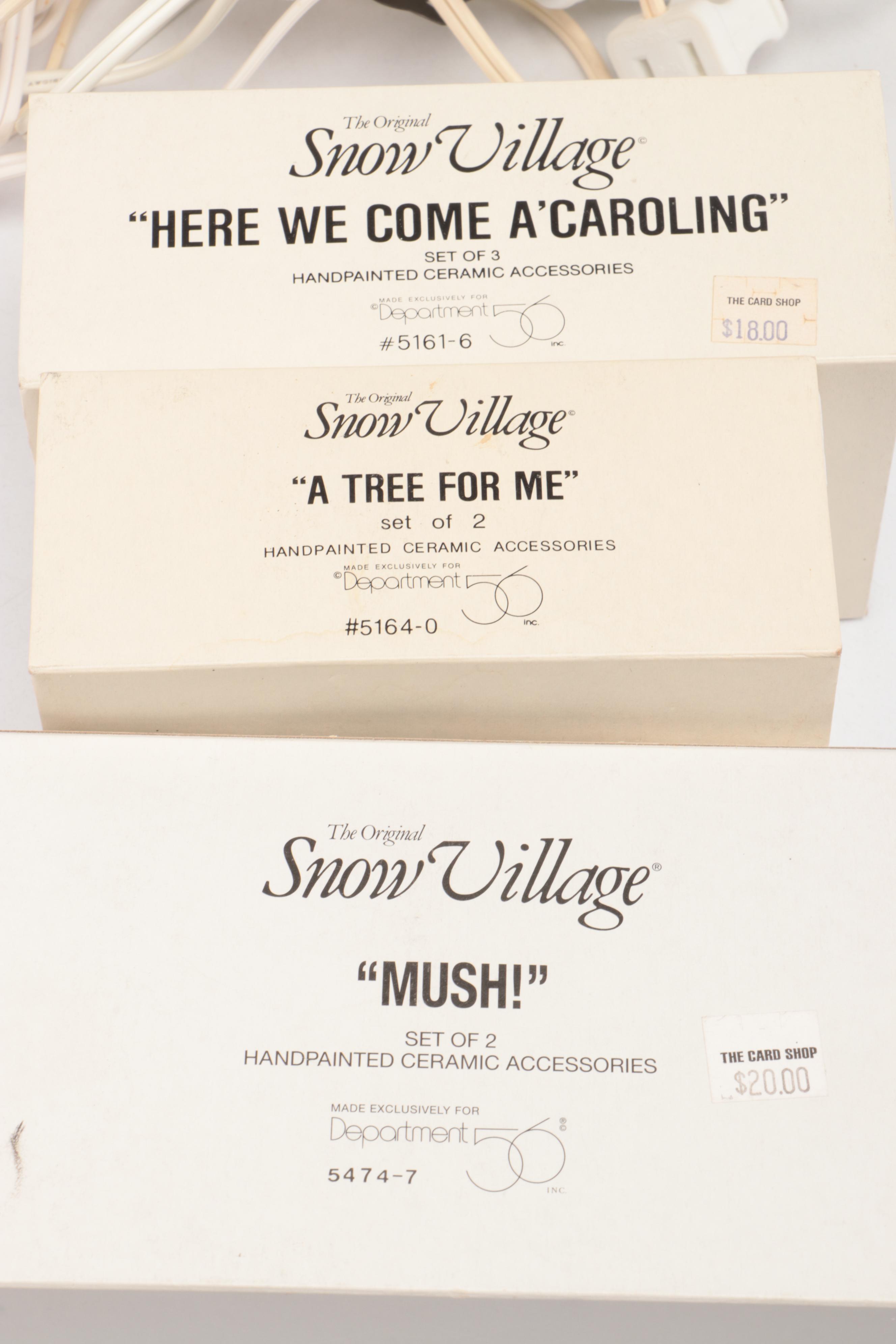 Dept. 56 "Caroling At The Farm" Snow Village Scene with Other Christmas Figures