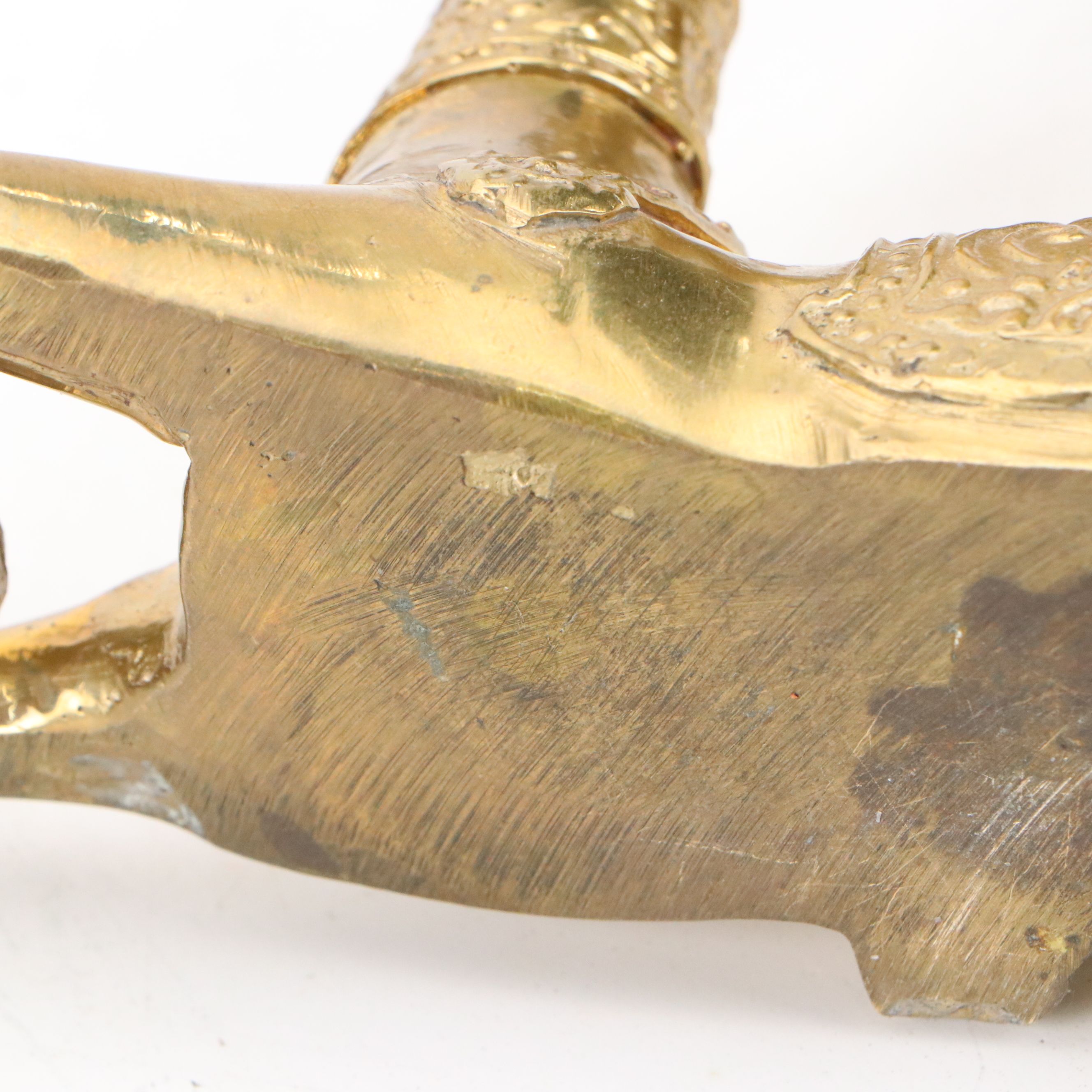 Indian Brass Guanyin, Nang Kwak and Deer Figurines, 20th Century