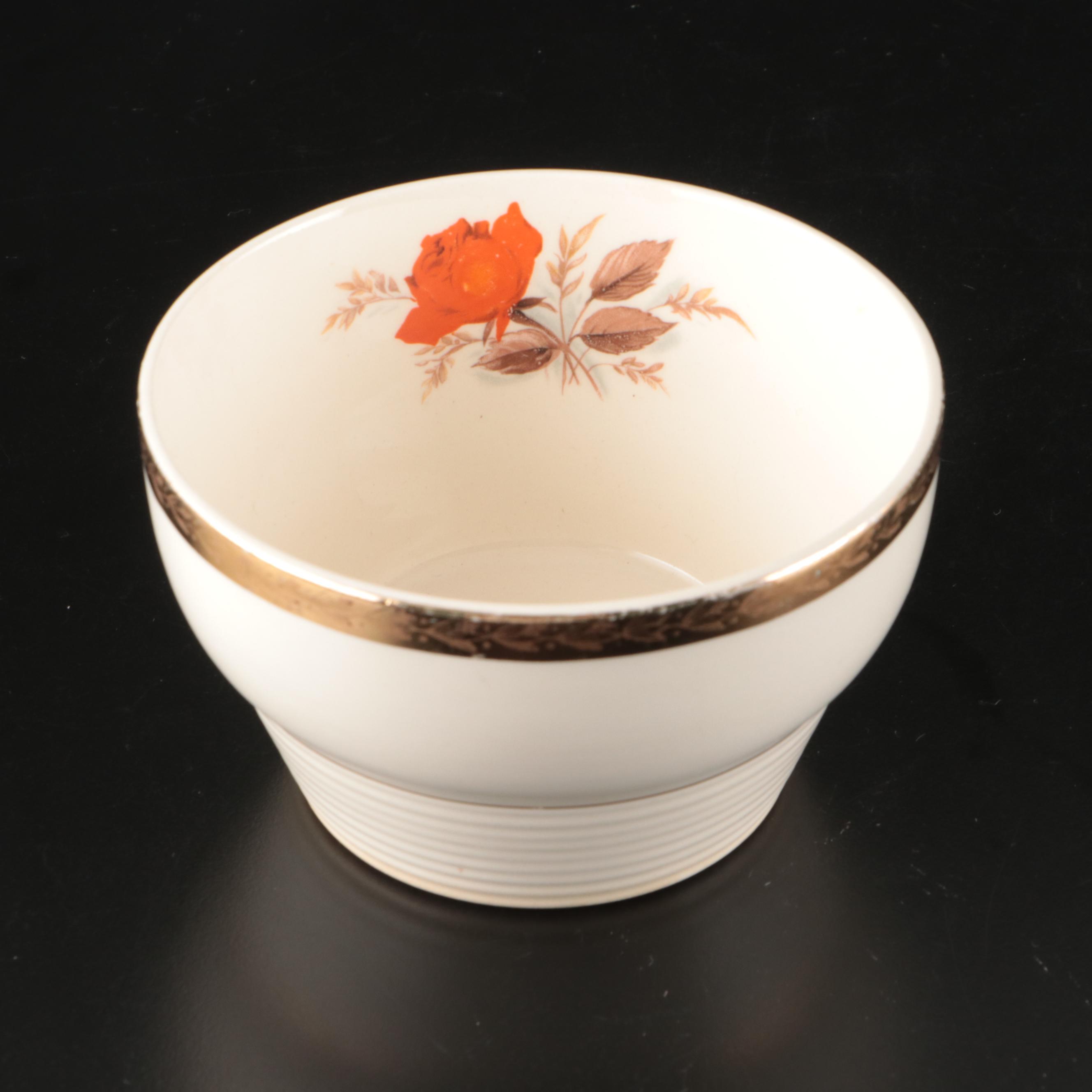 American-Limoges "Vermillion Rose" Dinnerware