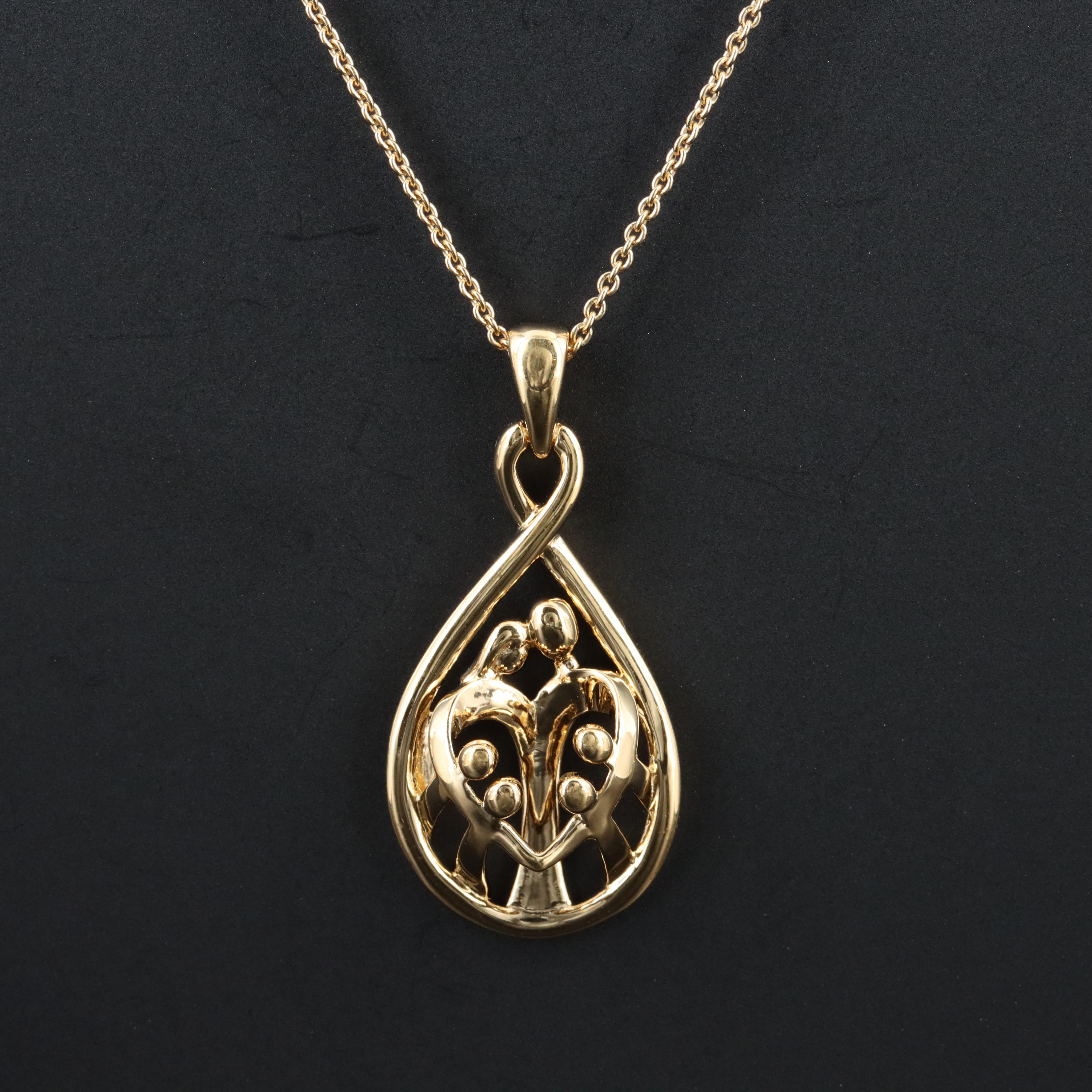 Sterling Family Pendant Necklace