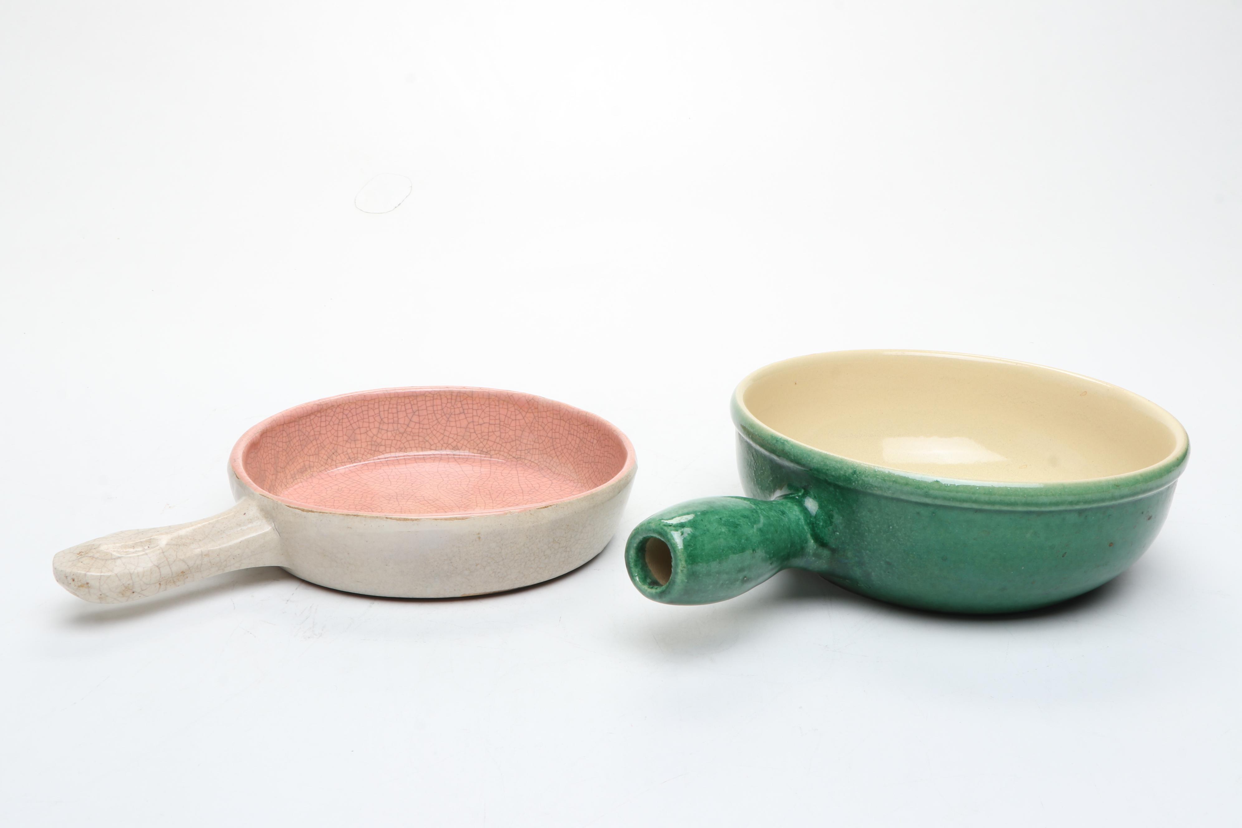 McCoy Pottery with Other Ceramic Plates and Cookware