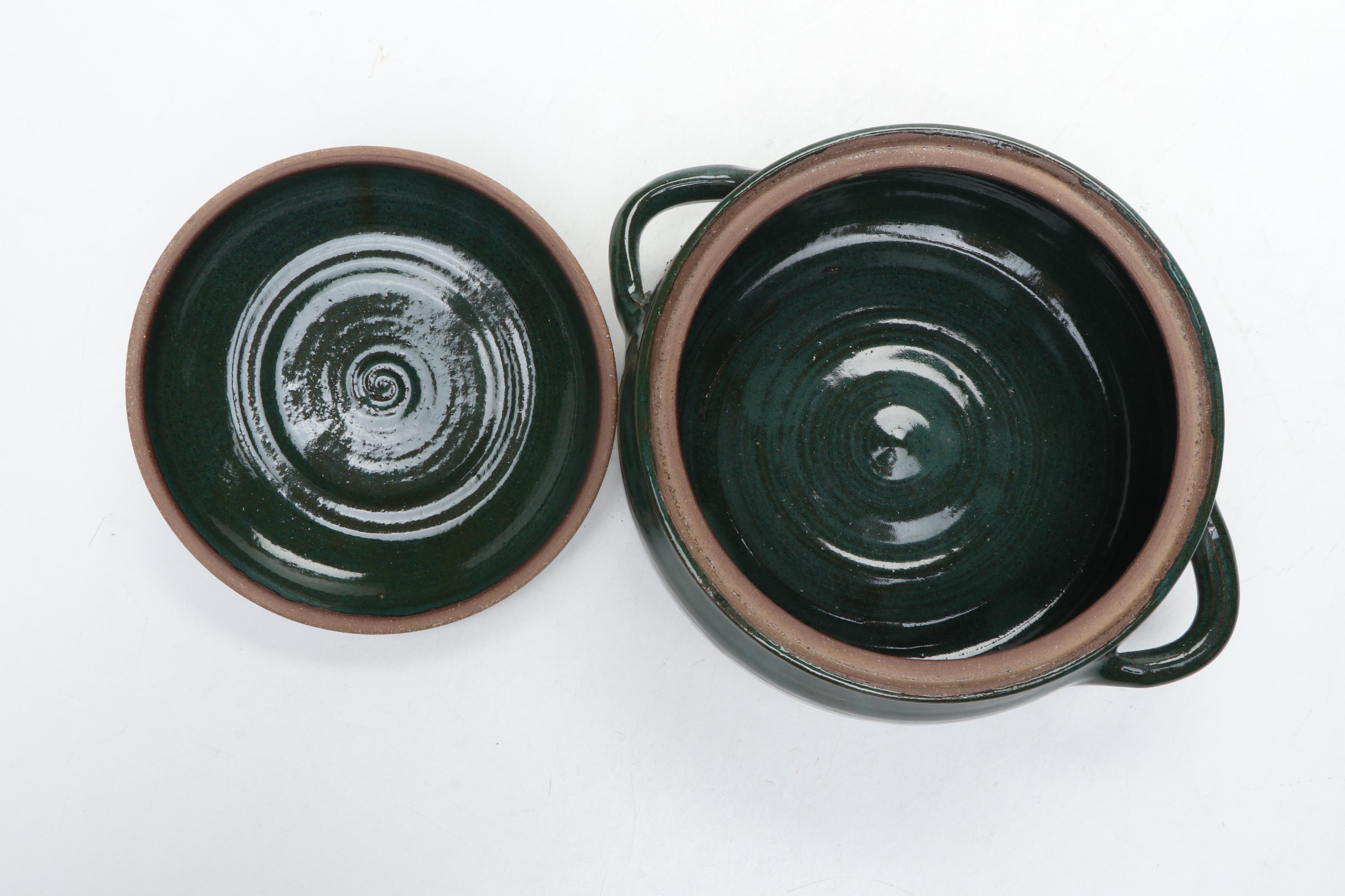 McCoy Pottery with Other Ceramic Plates and Cookware