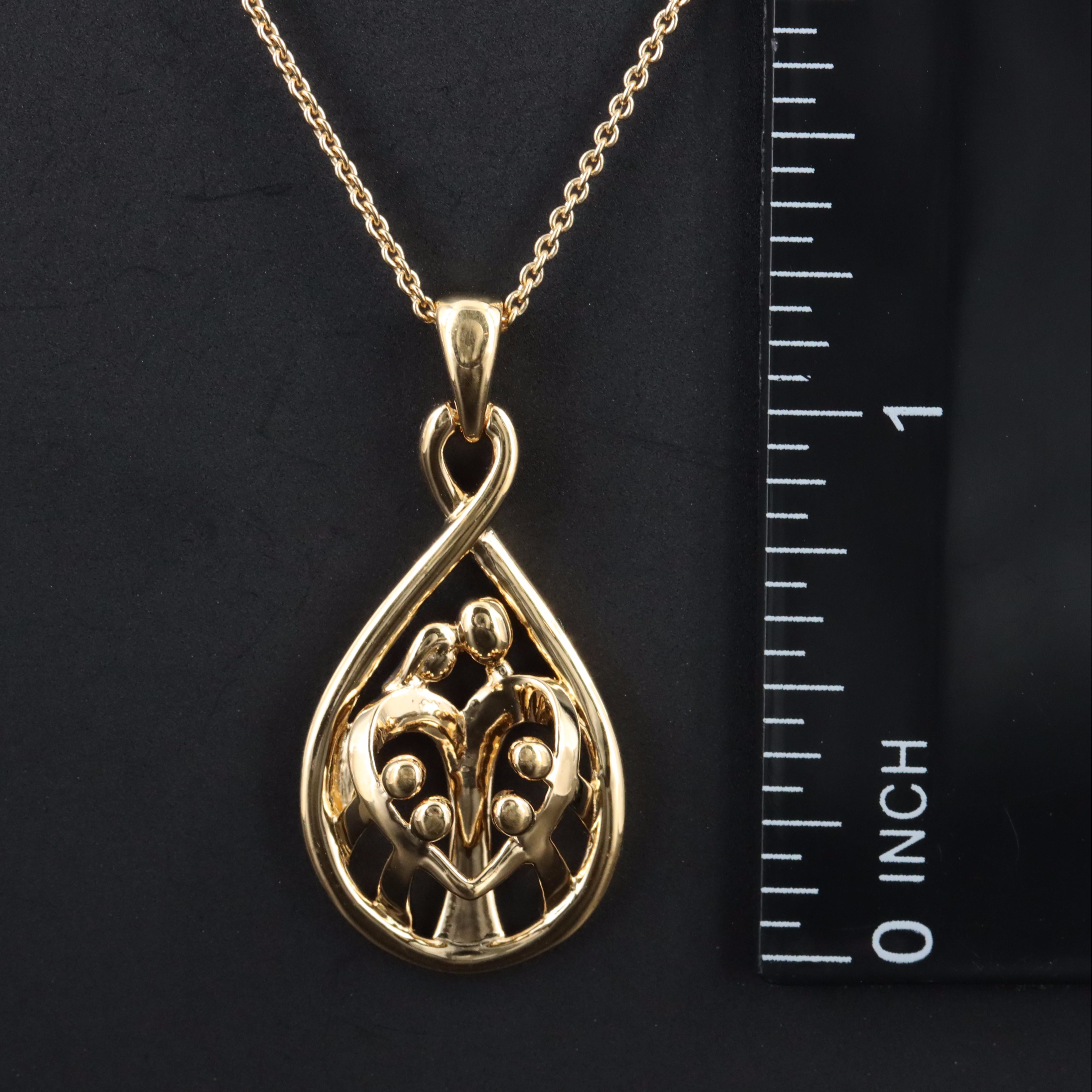 Sterling Family Pendant Necklace