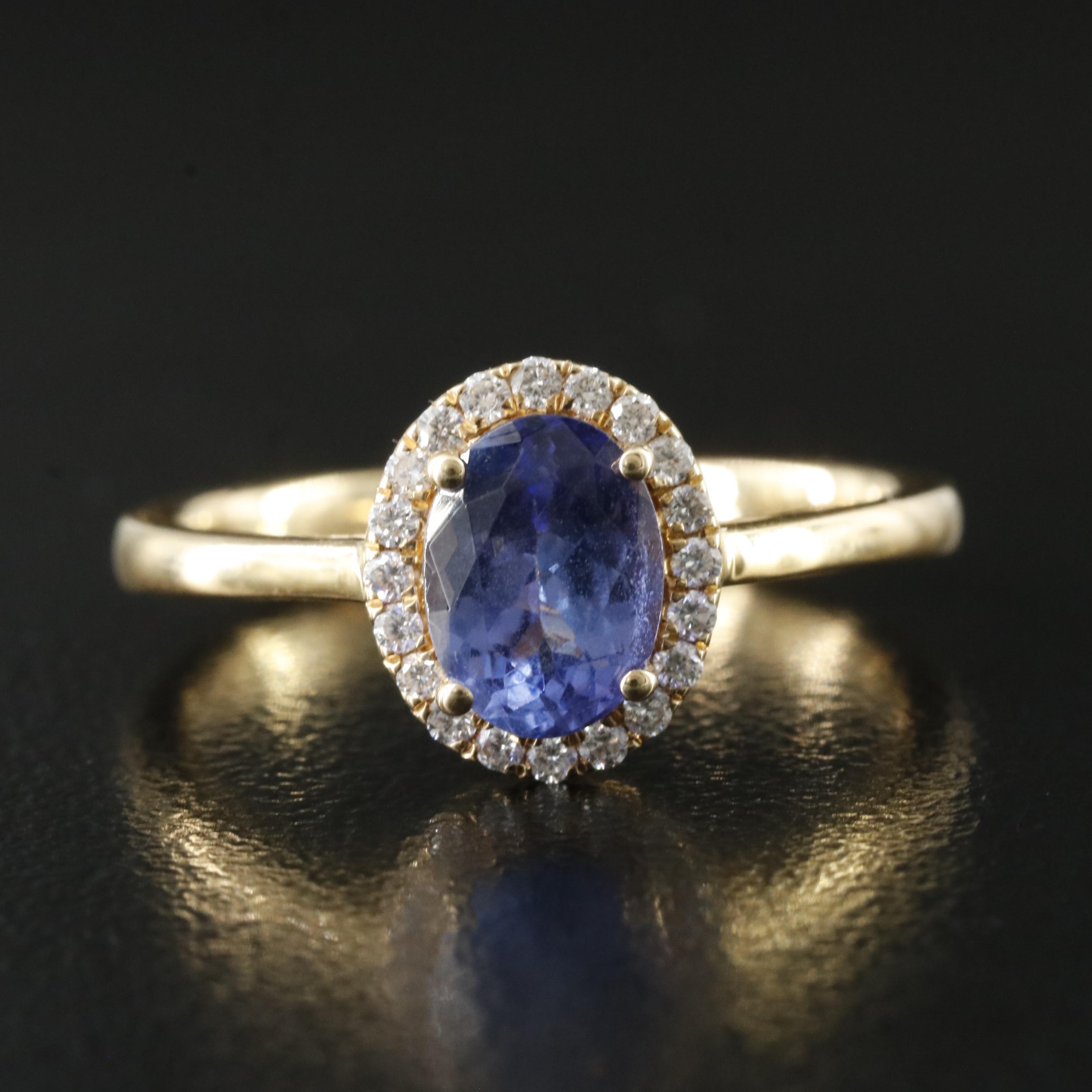 ILIANA 18K Tanzanite and Diamond Ring