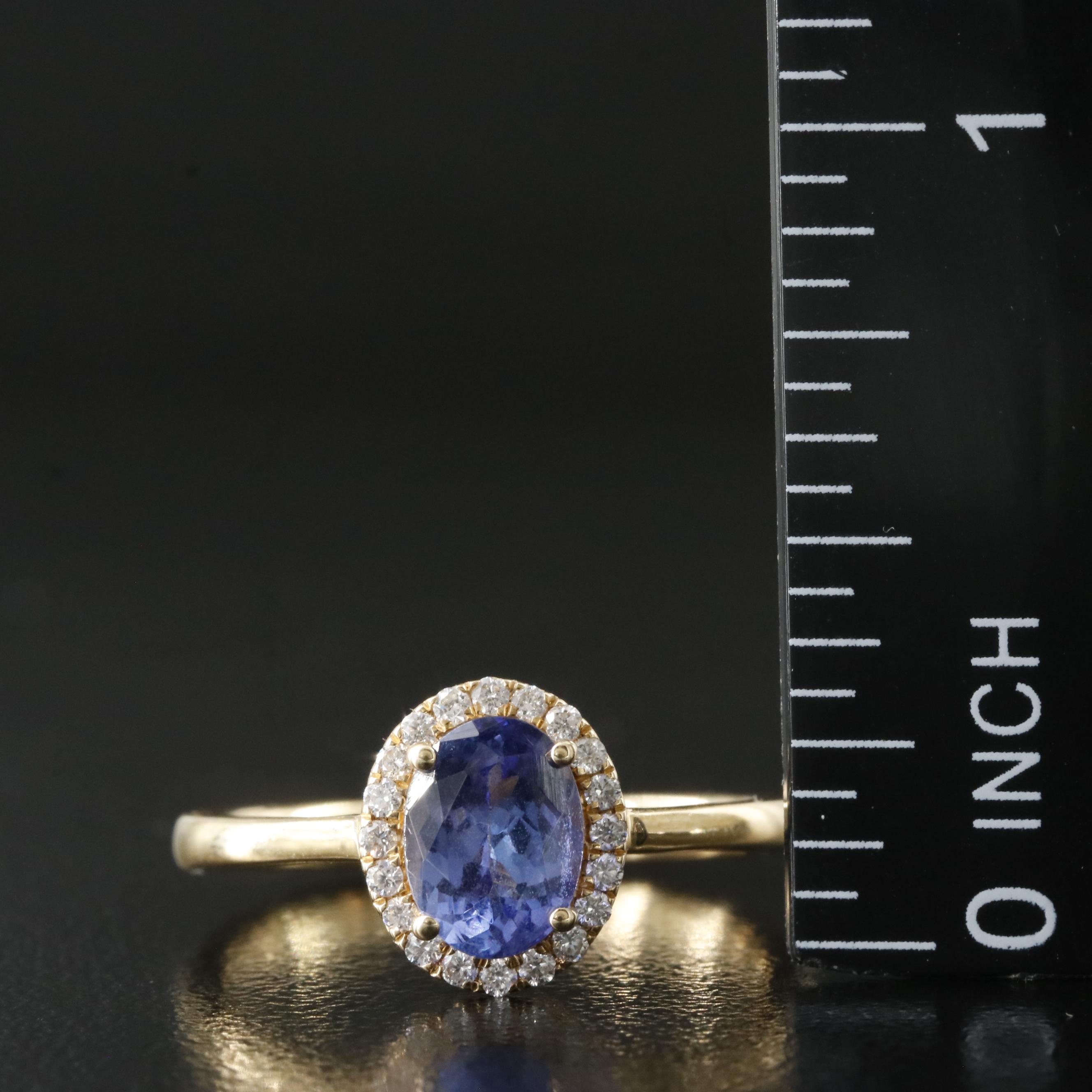 ILIANA 18K Tanzanite and Diamond Ring