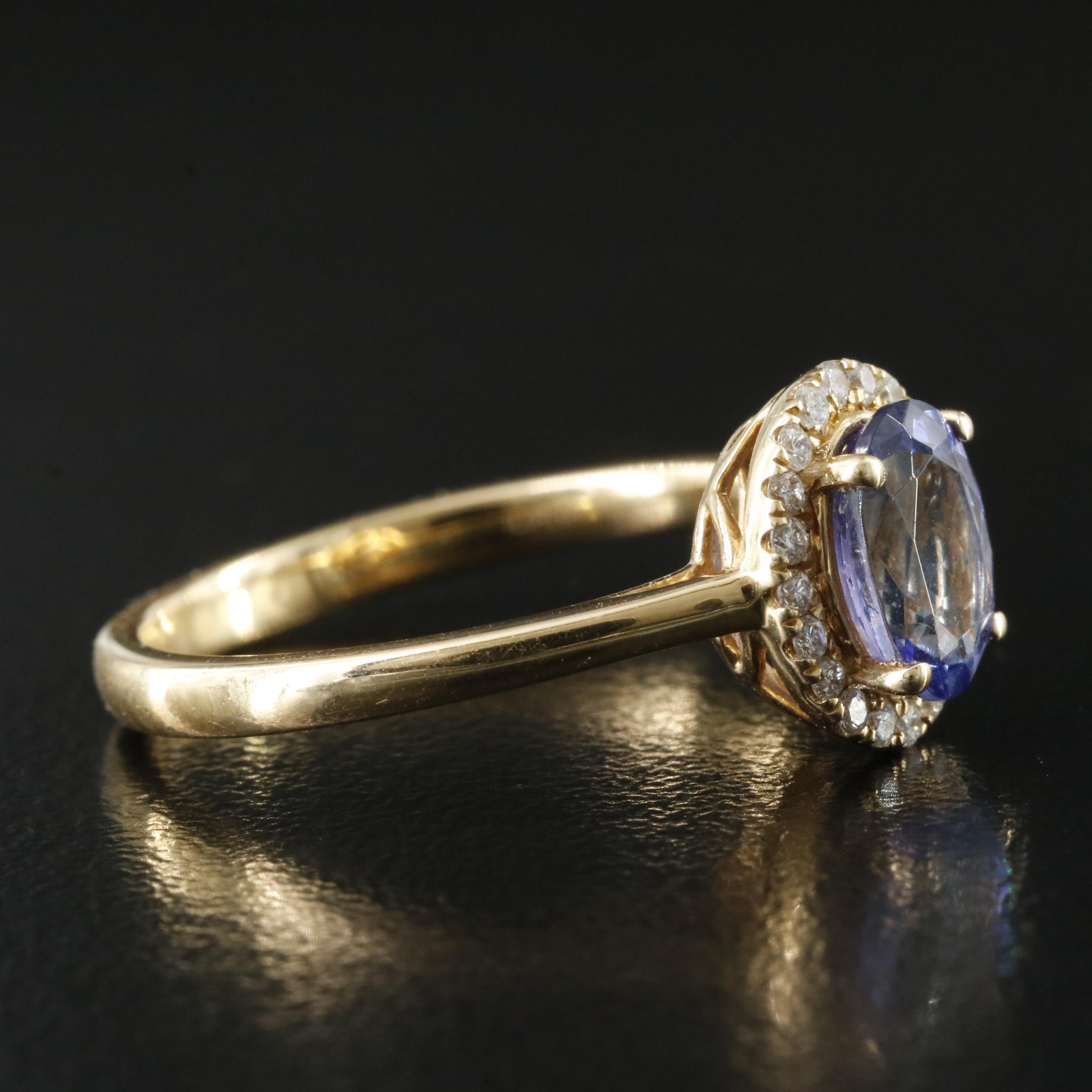 ILIANA 18K Tanzanite and Diamond Ring