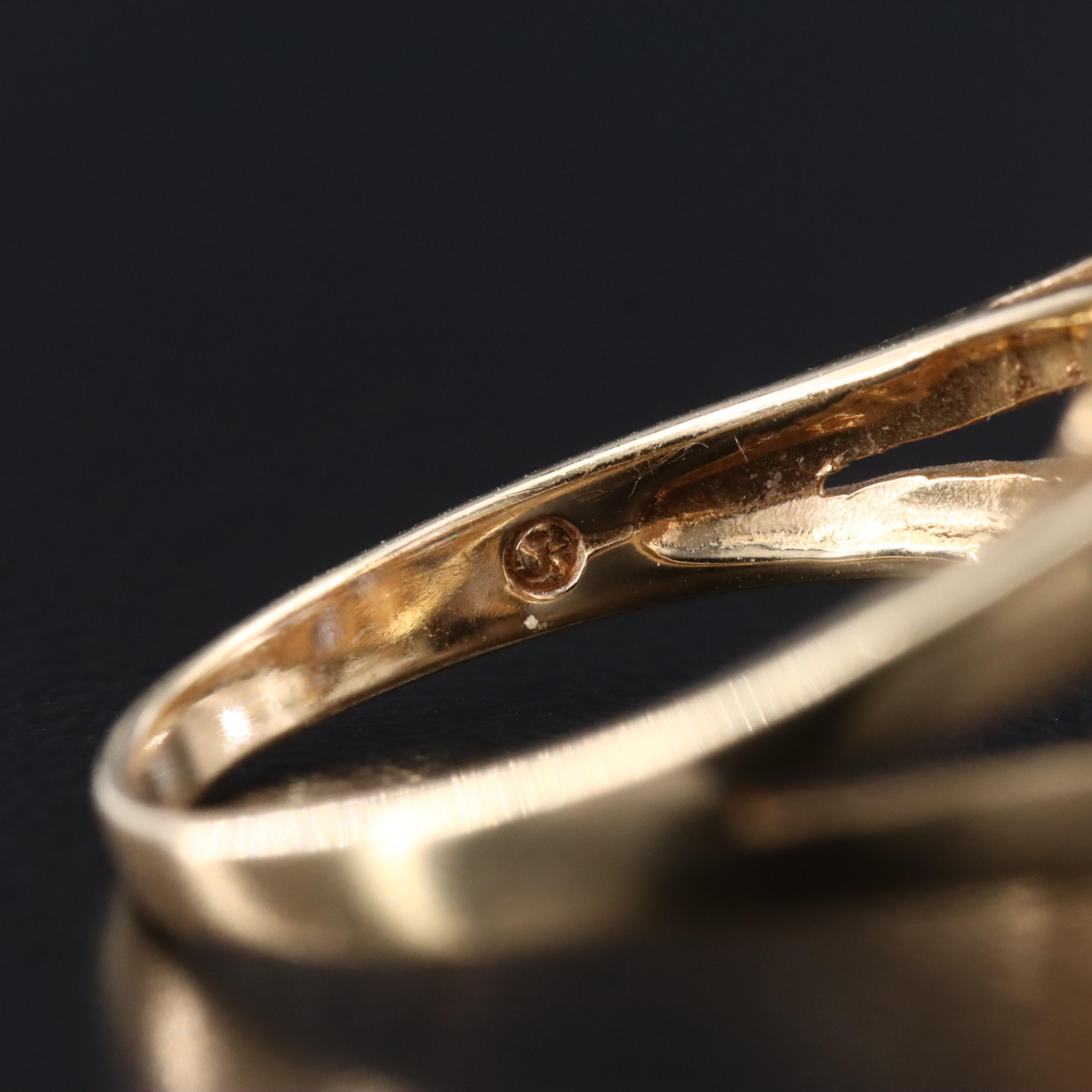 14K Iolite and Diamond Ring