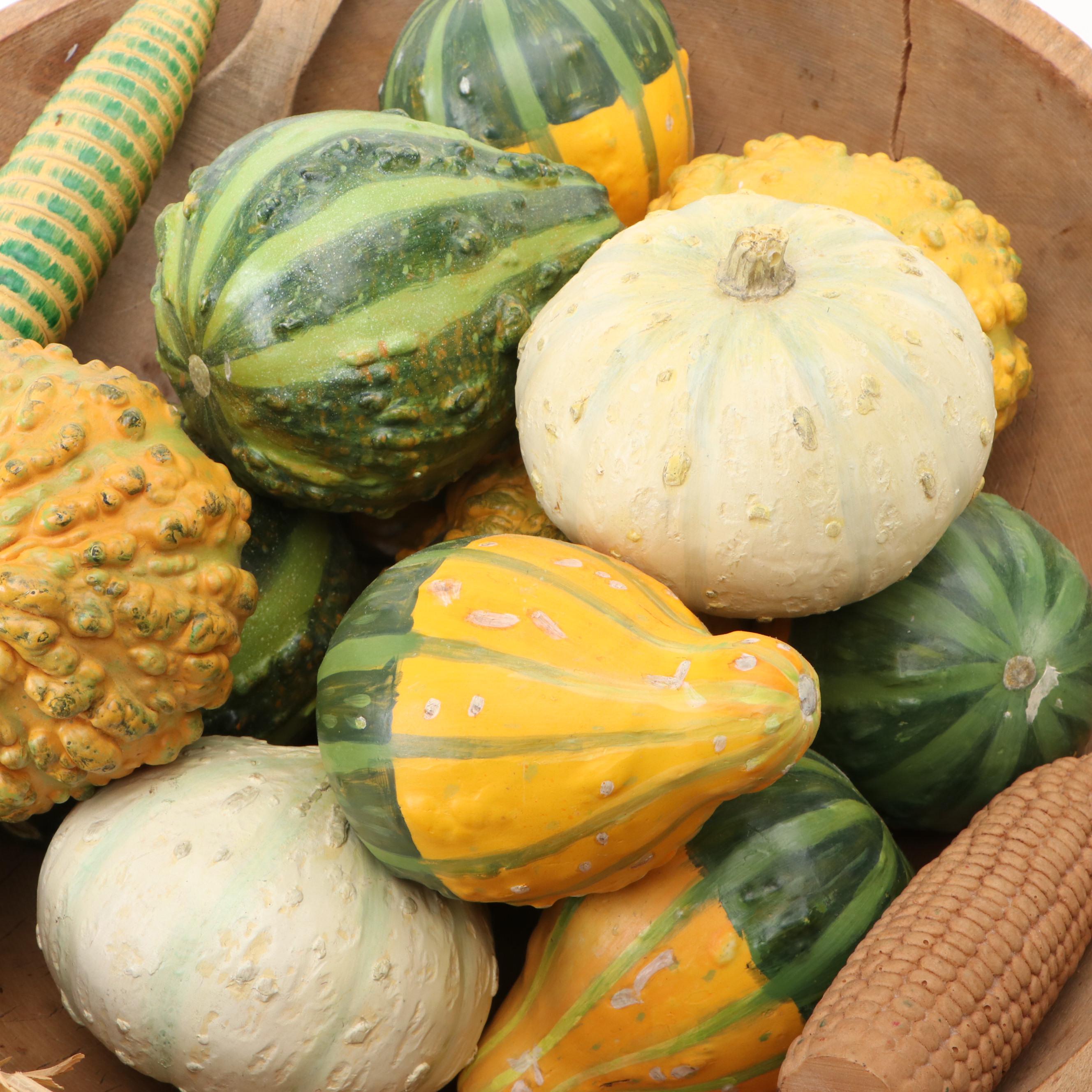Wooden Fruit, Bowls and Vegetables