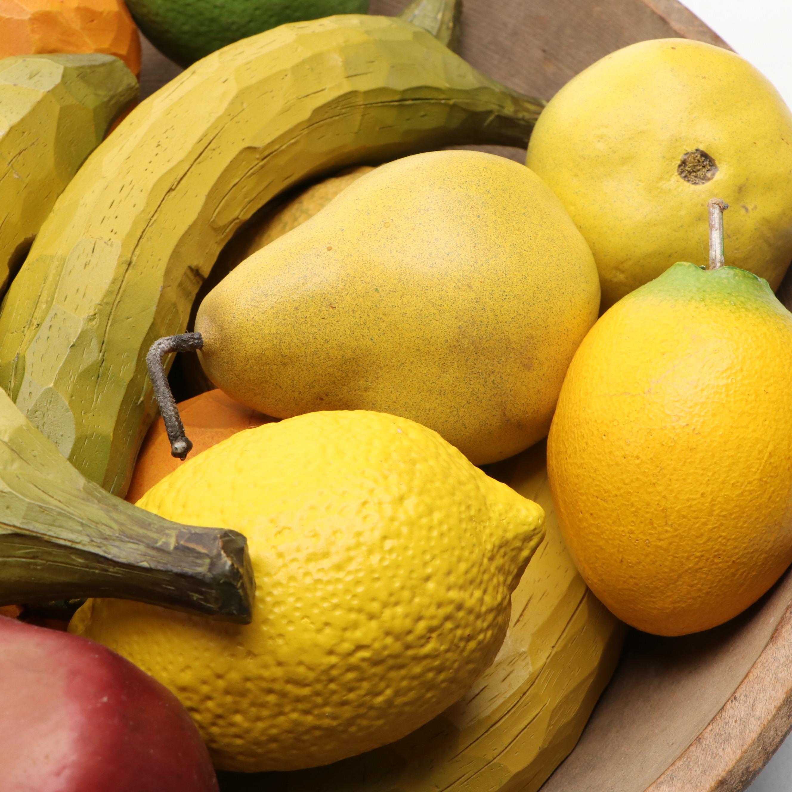 Wooden Fruit, Bowls and Vegetables