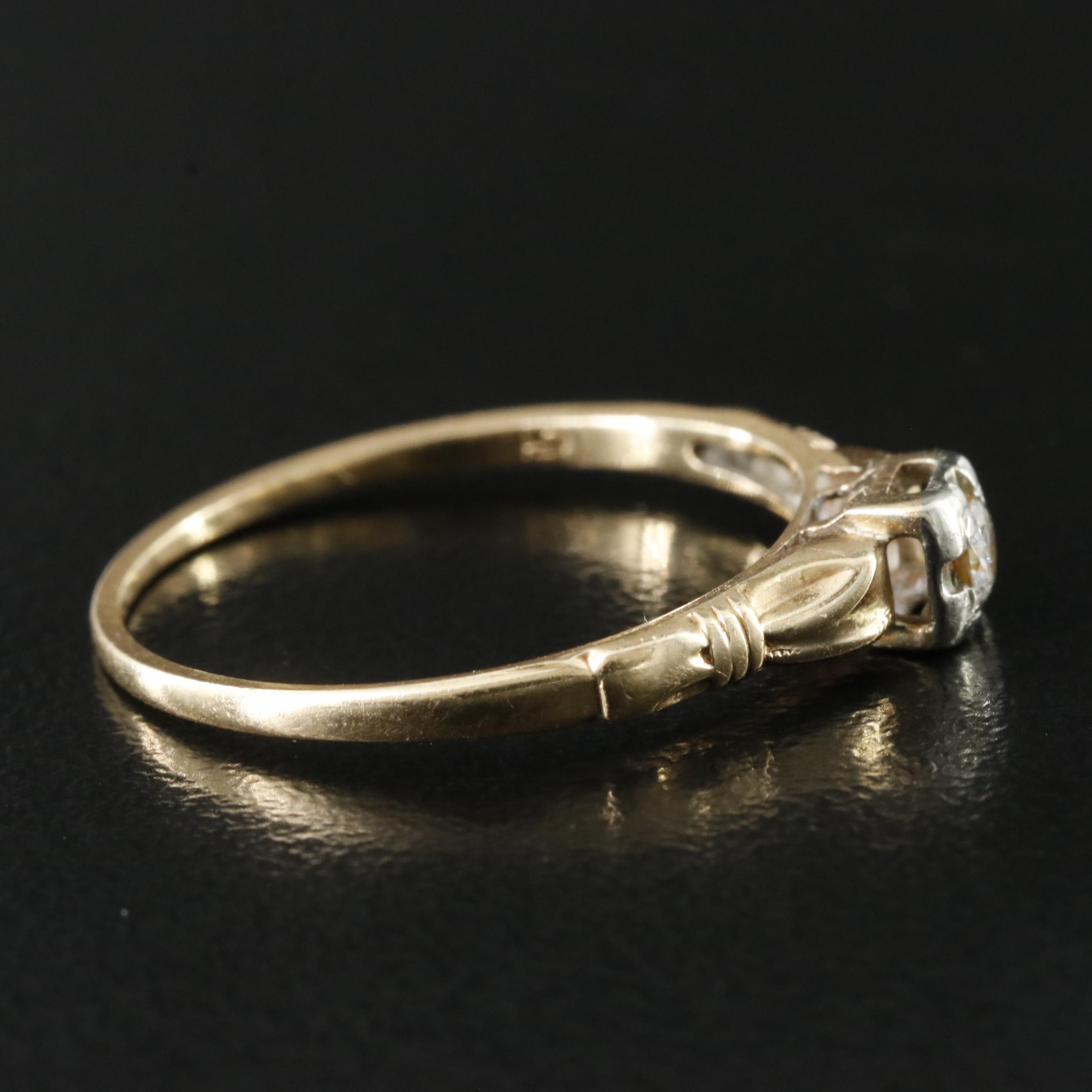 14K 0.06 CT Diamond Ring