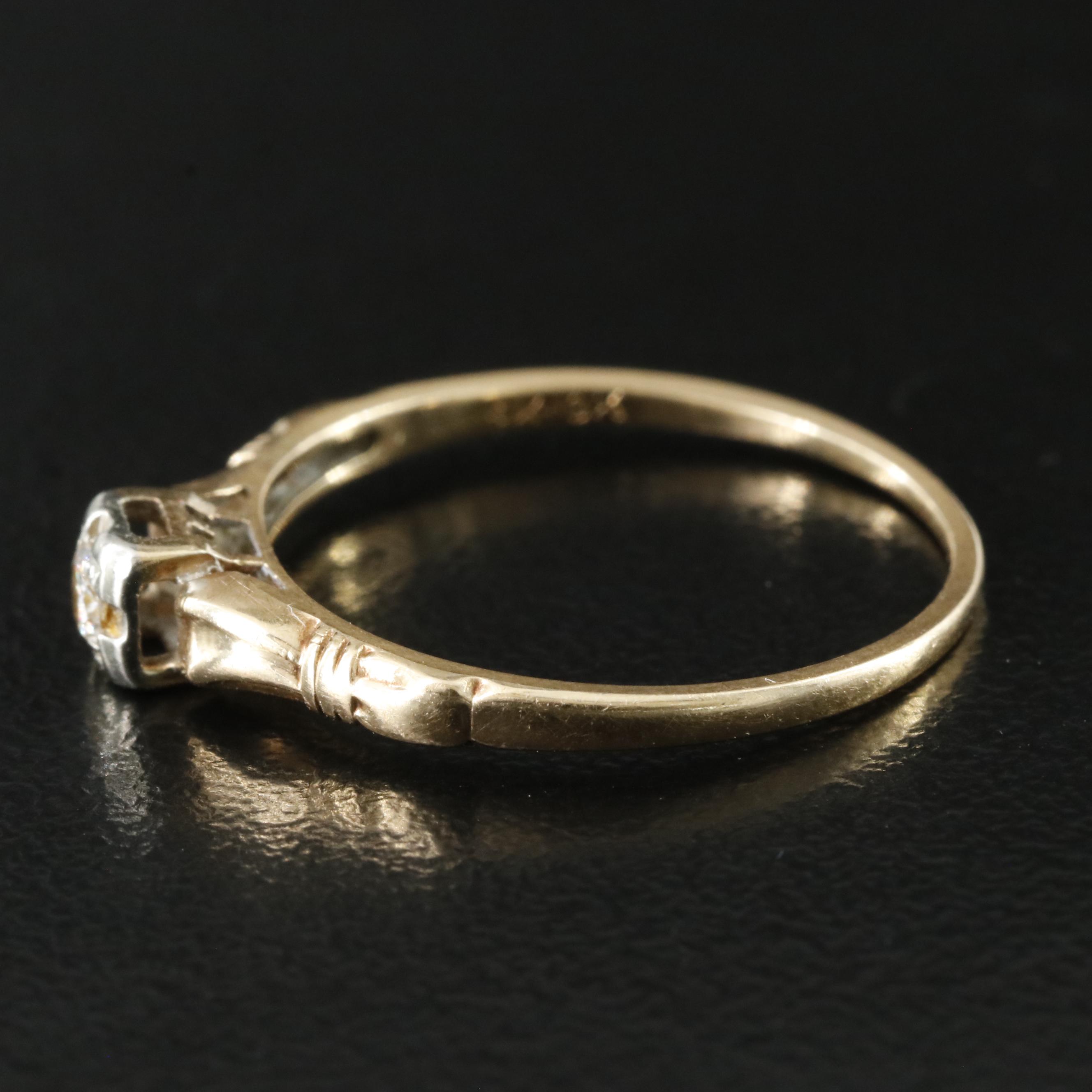 14K 0.06 CT Diamond Ring