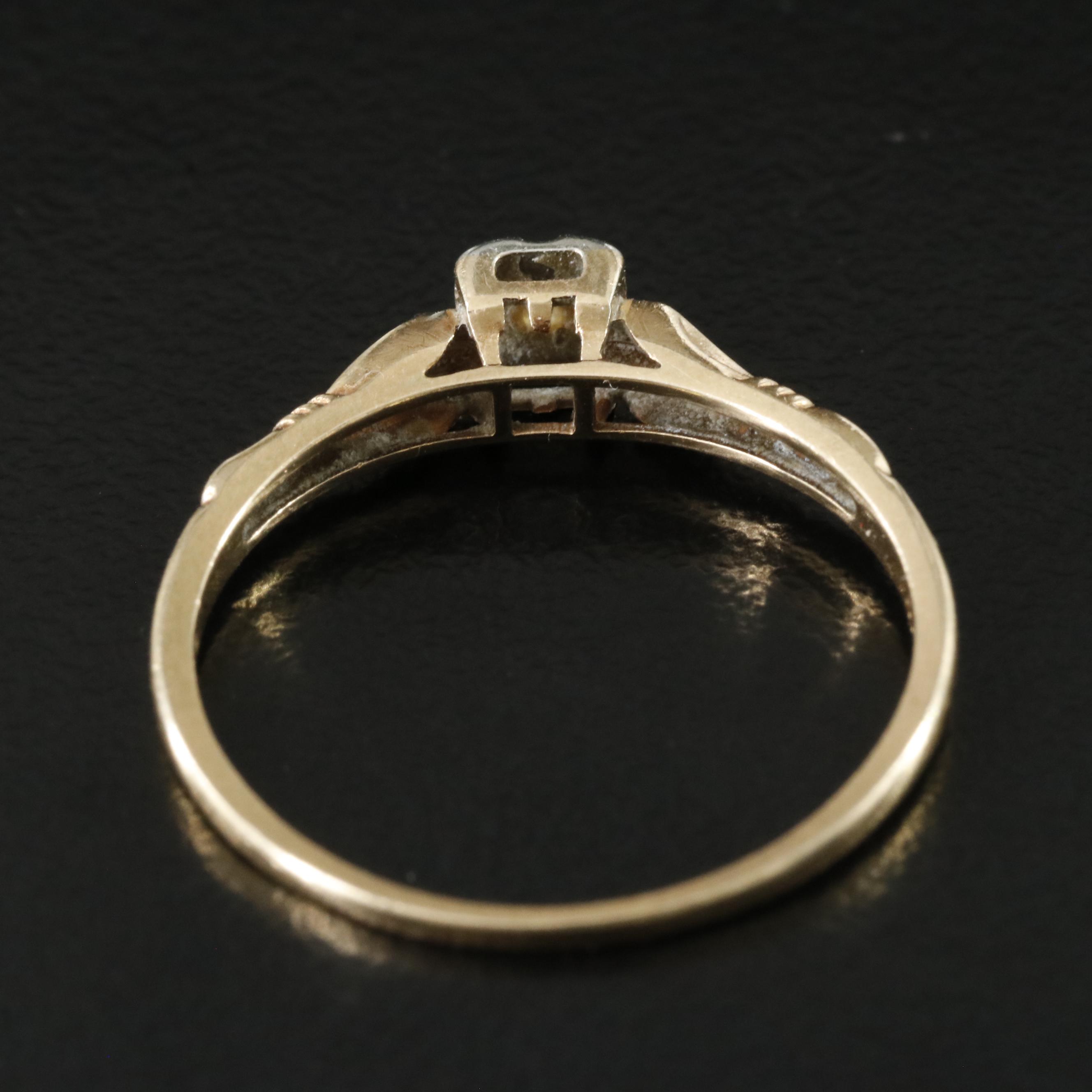 14K 0.06 CT Diamond Ring