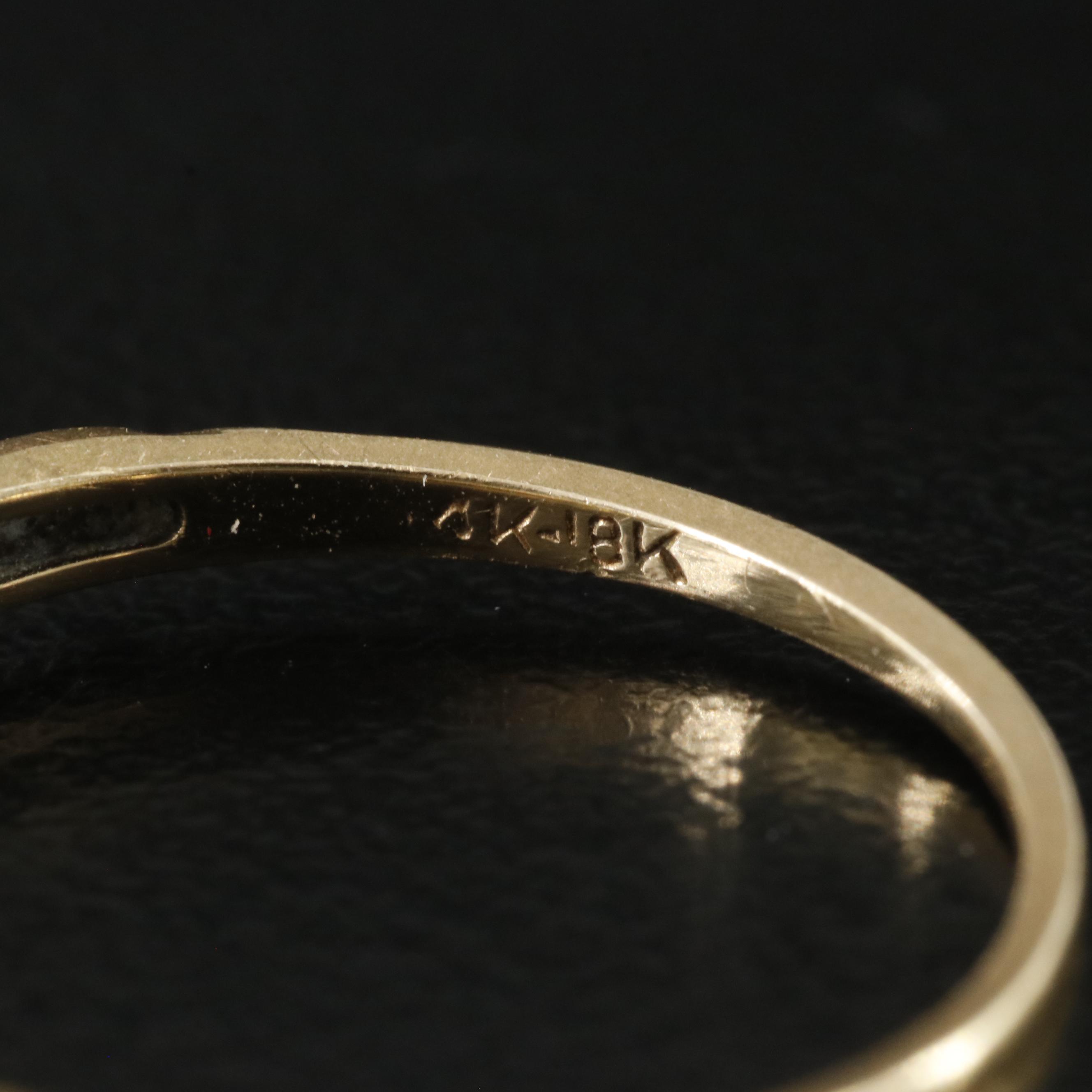 14K 0.06 CT Diamond Ring