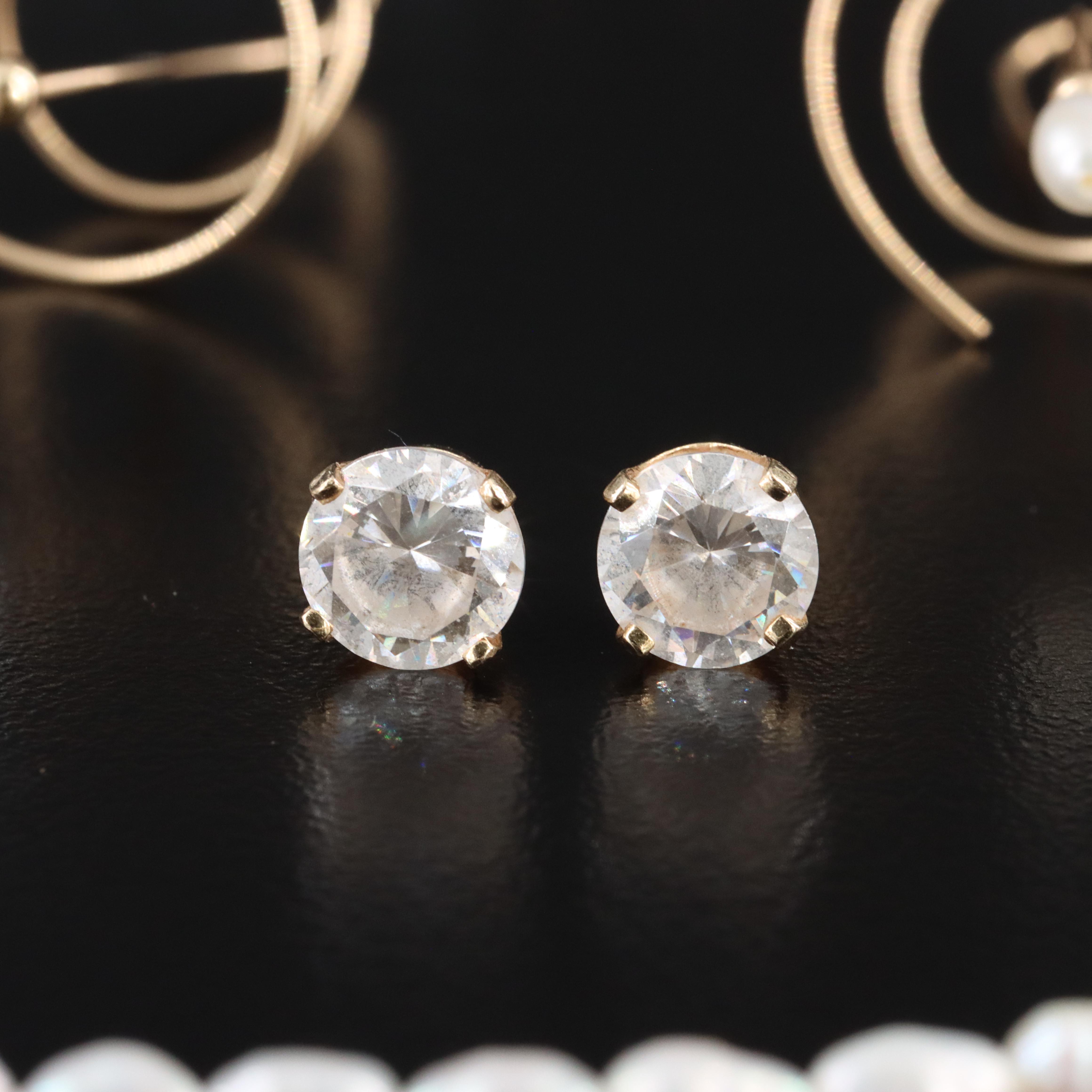 14K and 10K Jewelry with Pearls and CZ