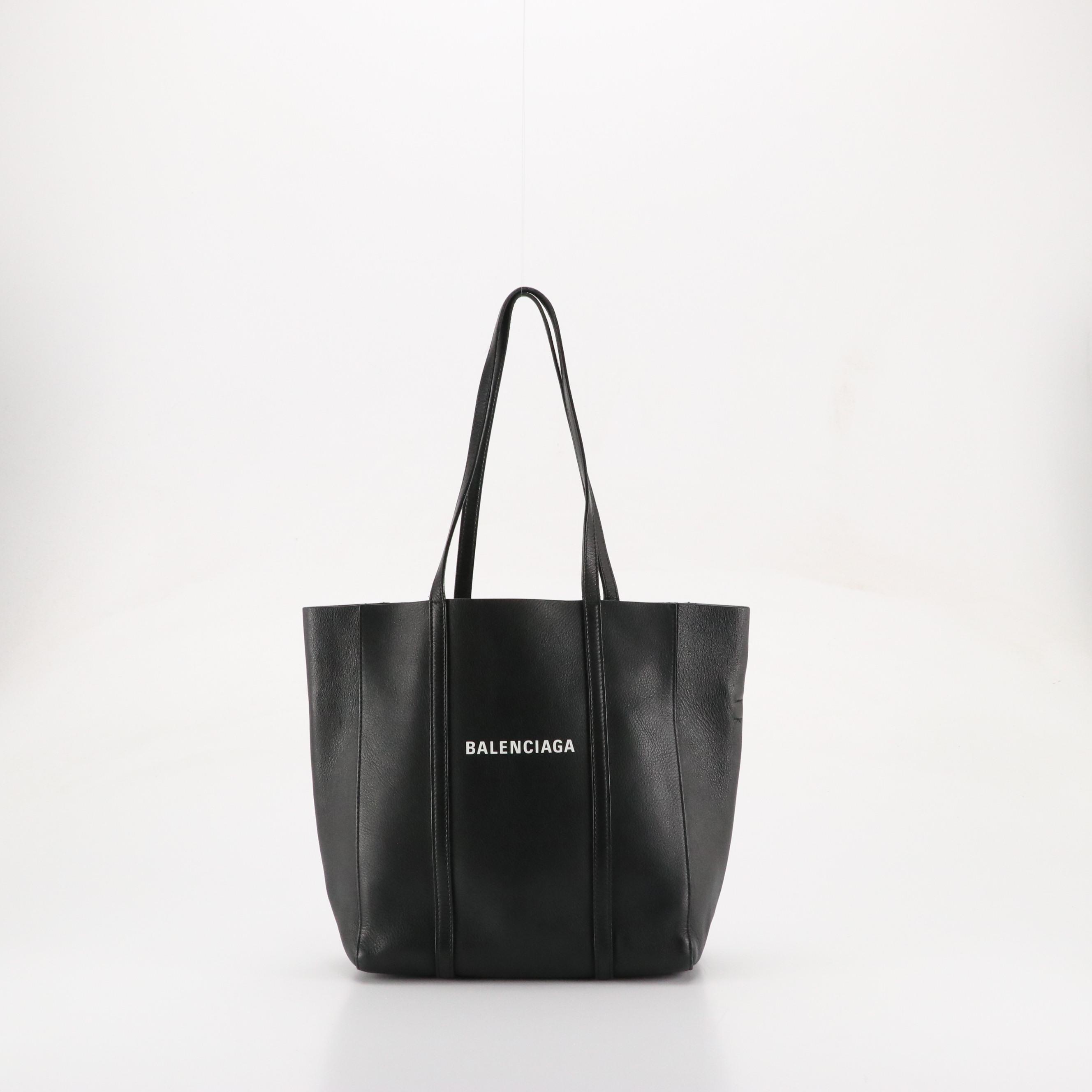 Balenciaga Small Everyday Tote in Black Calfskin Leather