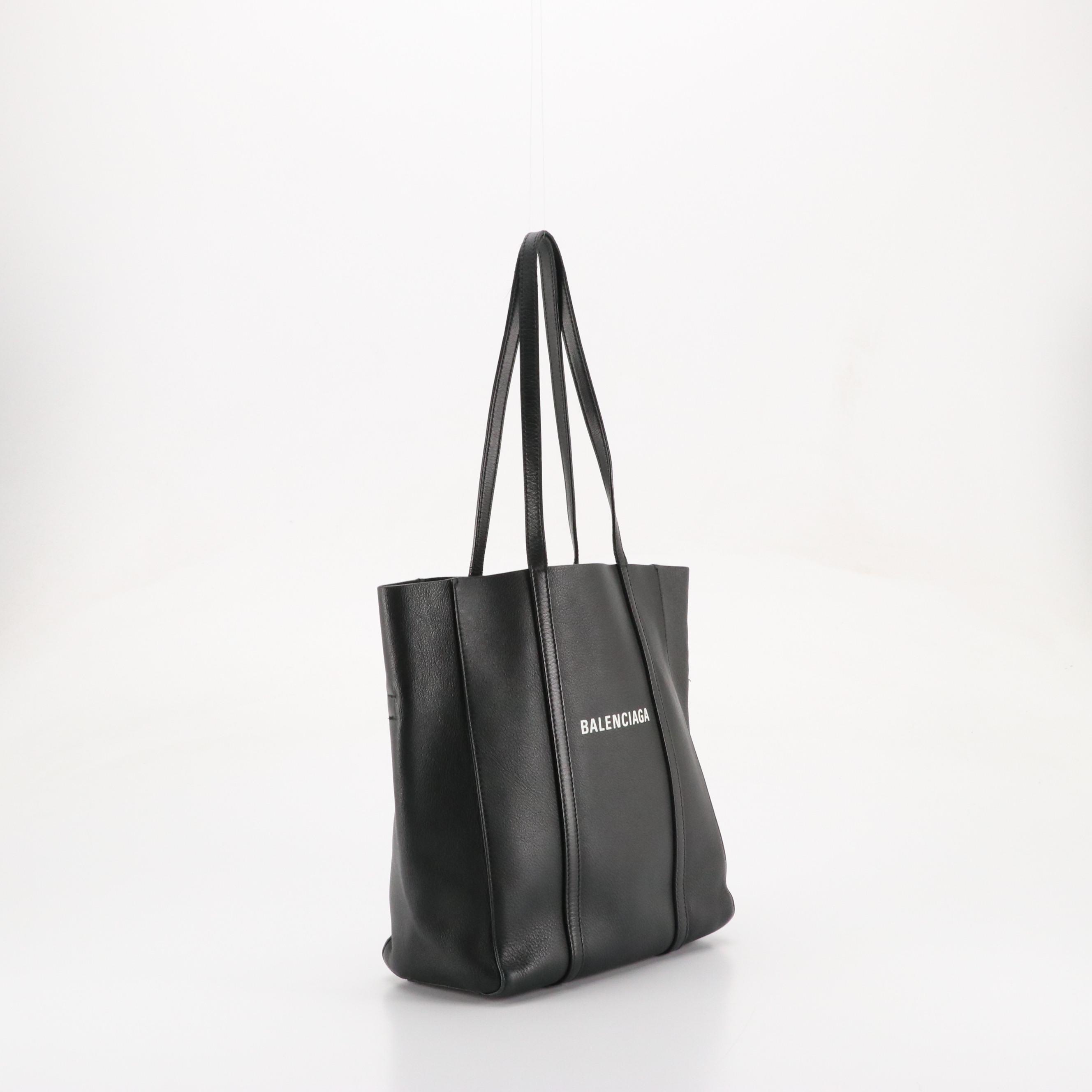 Balenciaga Small Everyday Tote in Black Calfskin Leather