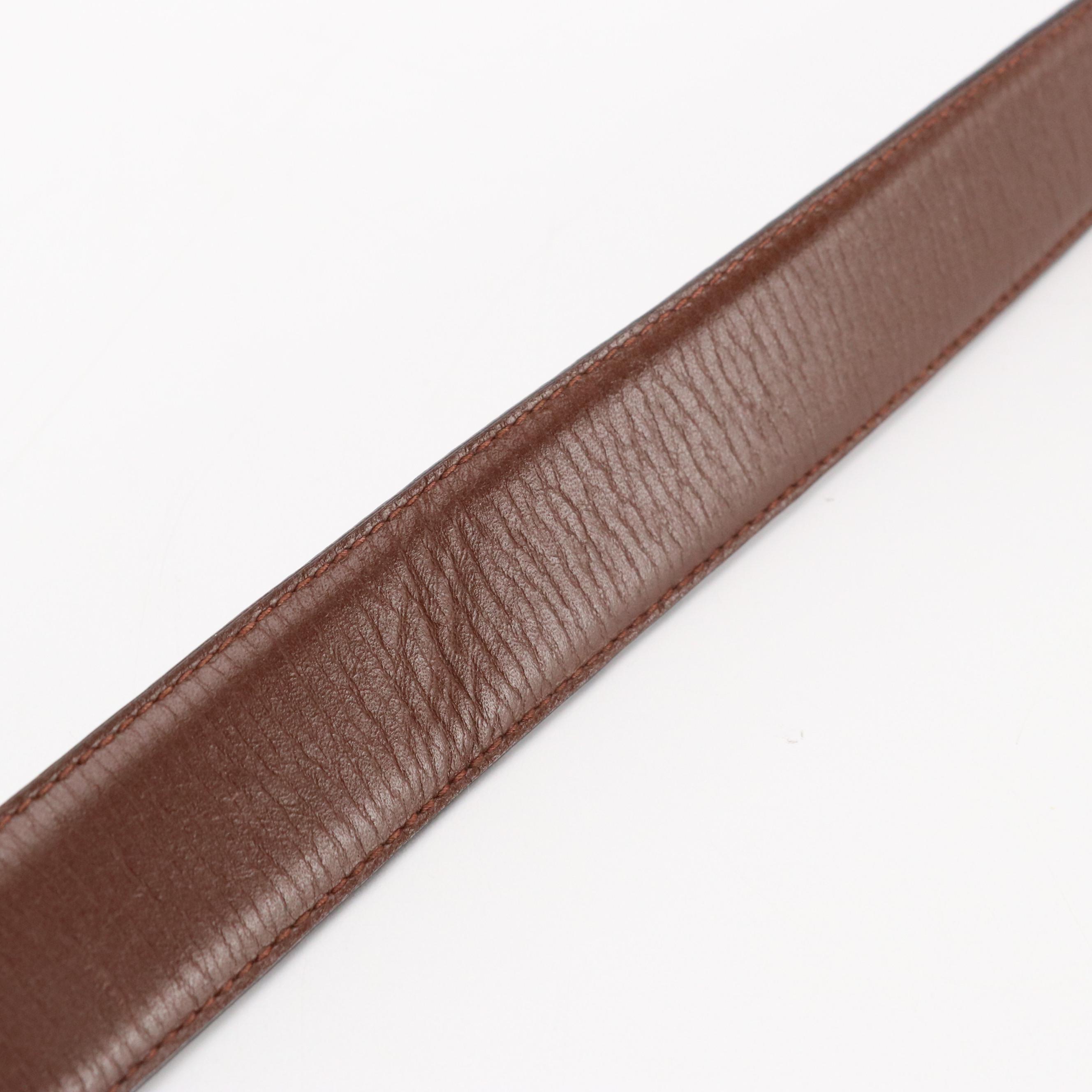 Salvatore Ferragamo Reversible Brown Leather Belt