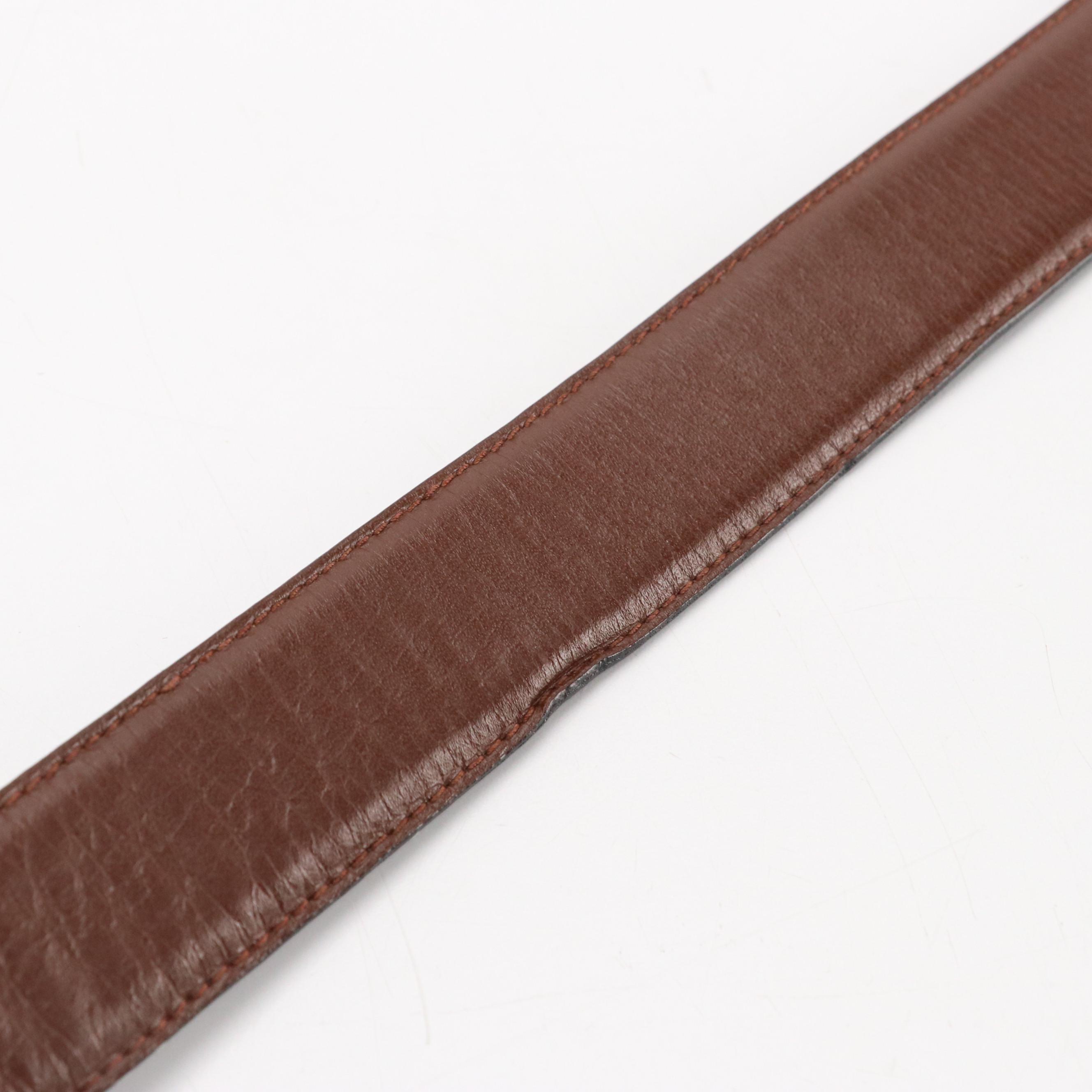 Salvatore Ferragamo Reversible Brown Leather Belt