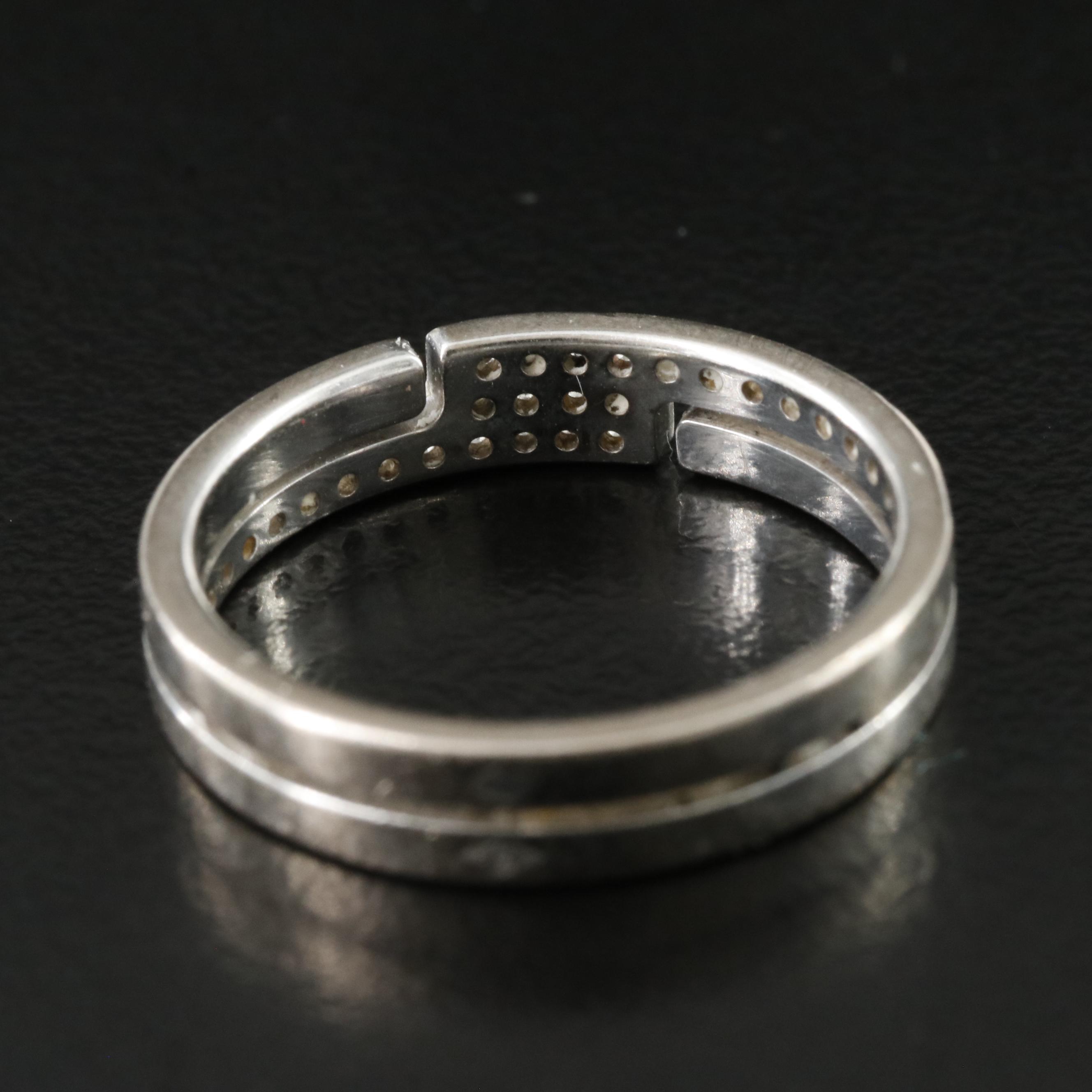 Dinh Van 18K "Seventies" Diamond Band