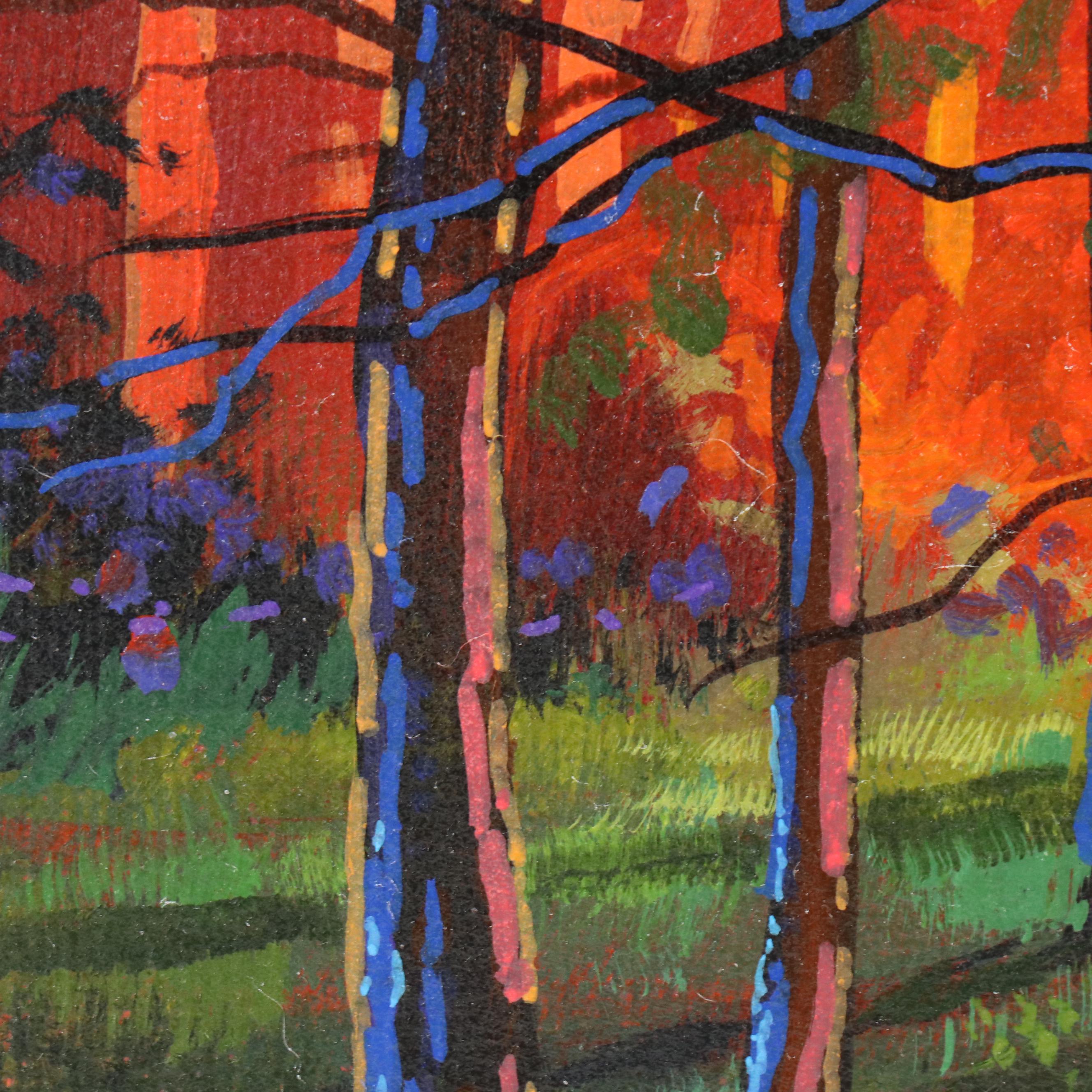 Doug "Bumo" Johnpeer Sunset Landscape Oil Painting, 2025