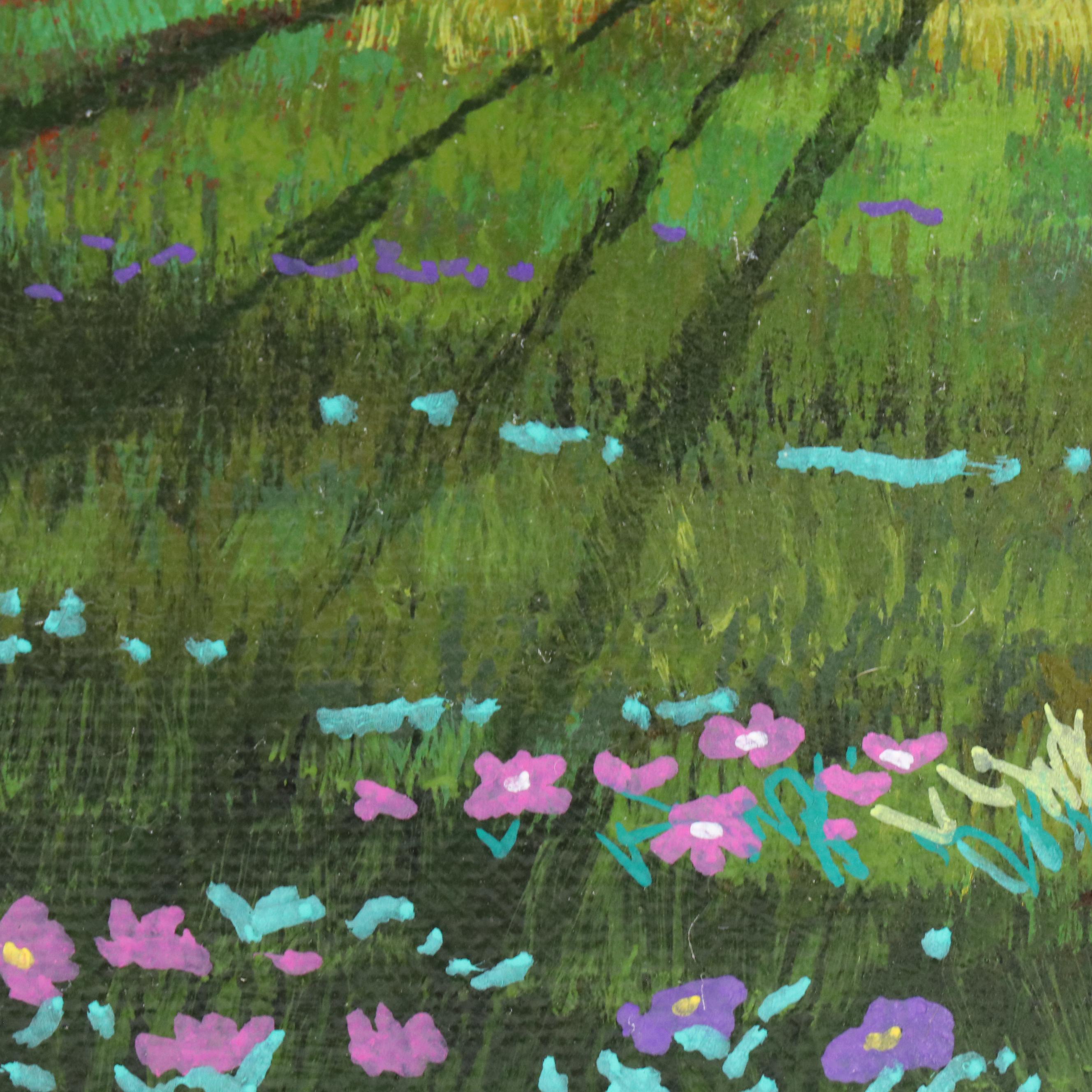 Doug "Bumo" Johnpeer Sunset Landscape Oil Painting, 2025