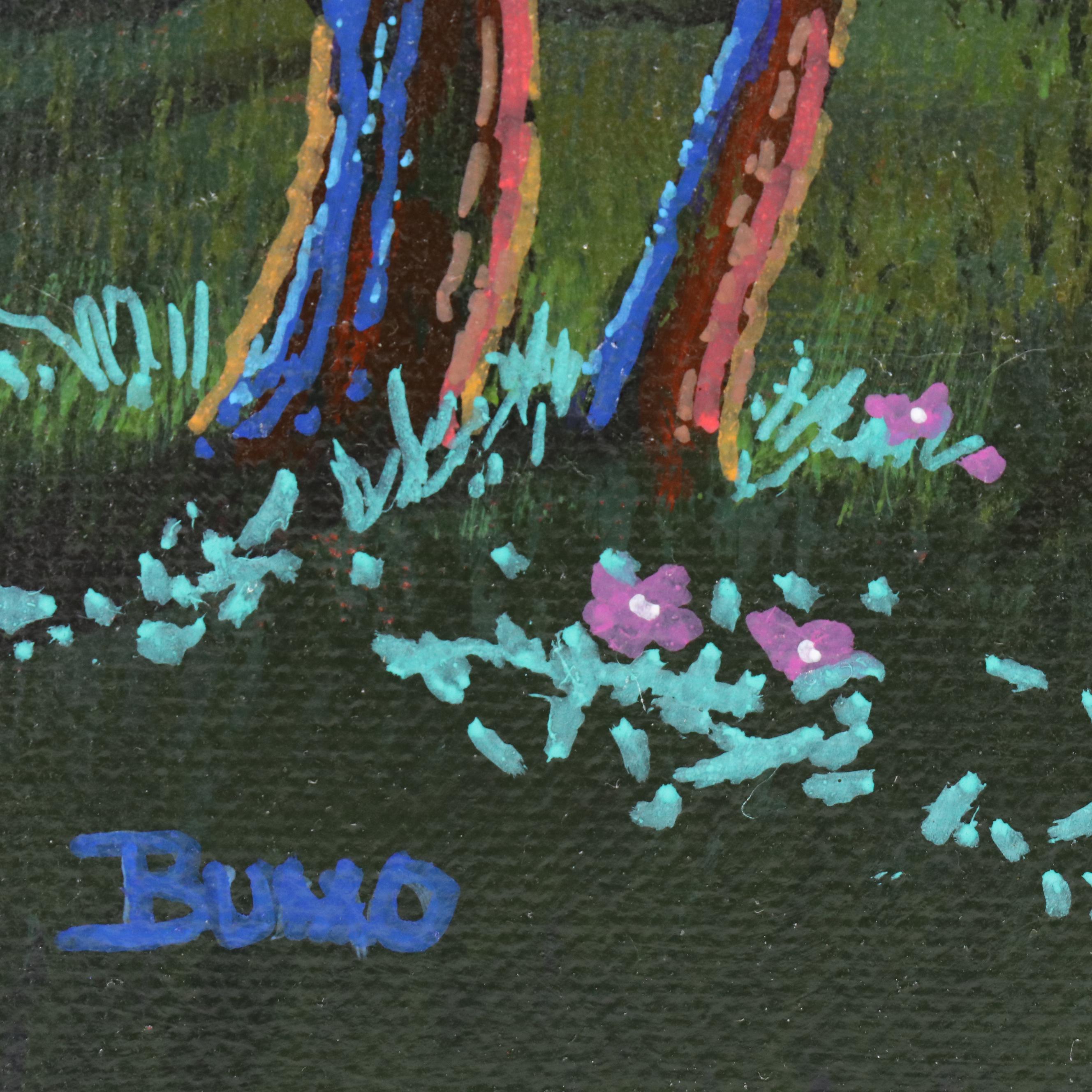 Doug "Bumo" Johnpeer Sunset Landscape Oil Painting, 2025