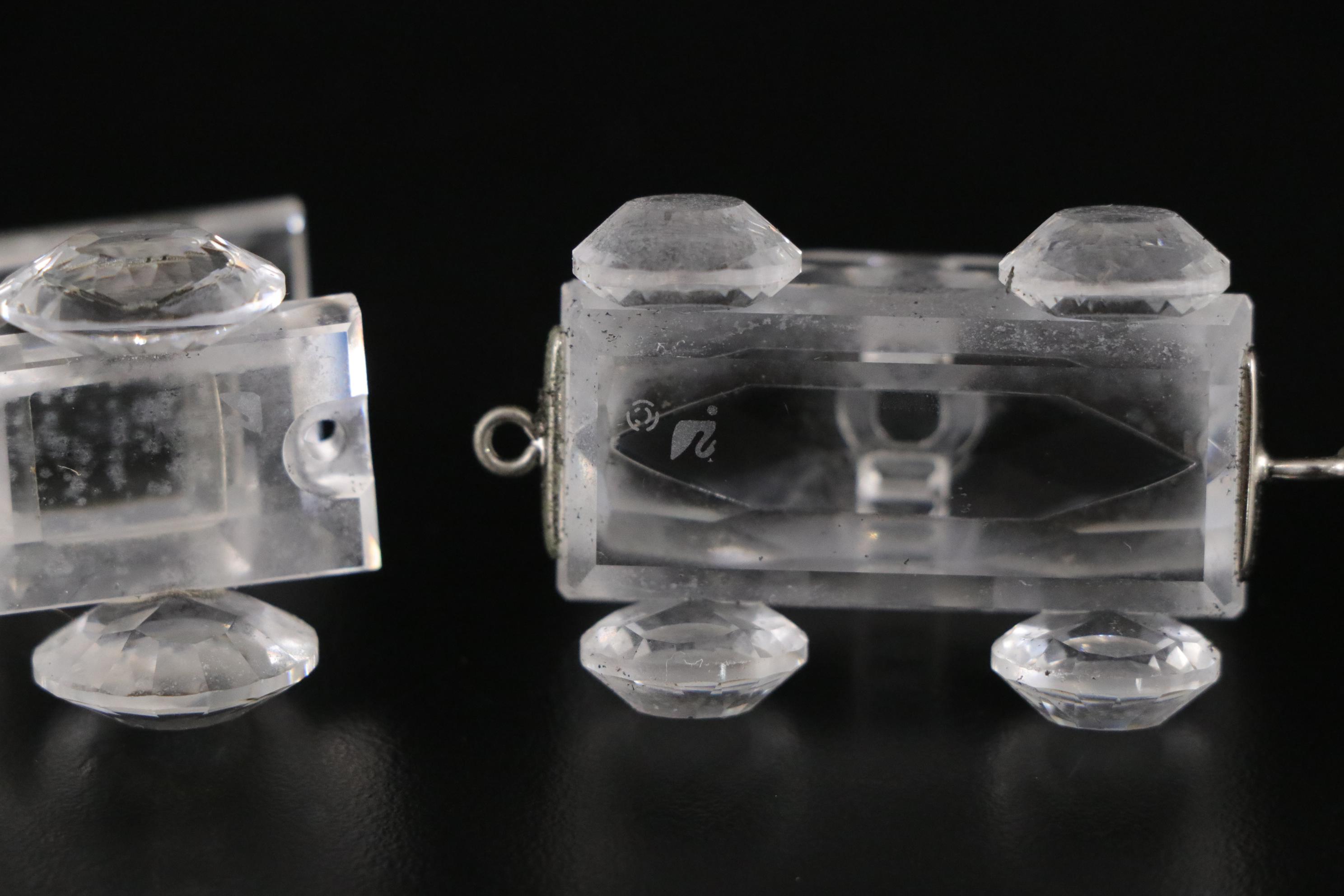 Swarovski Crystal Locomotive Miniature Train Figurine Set