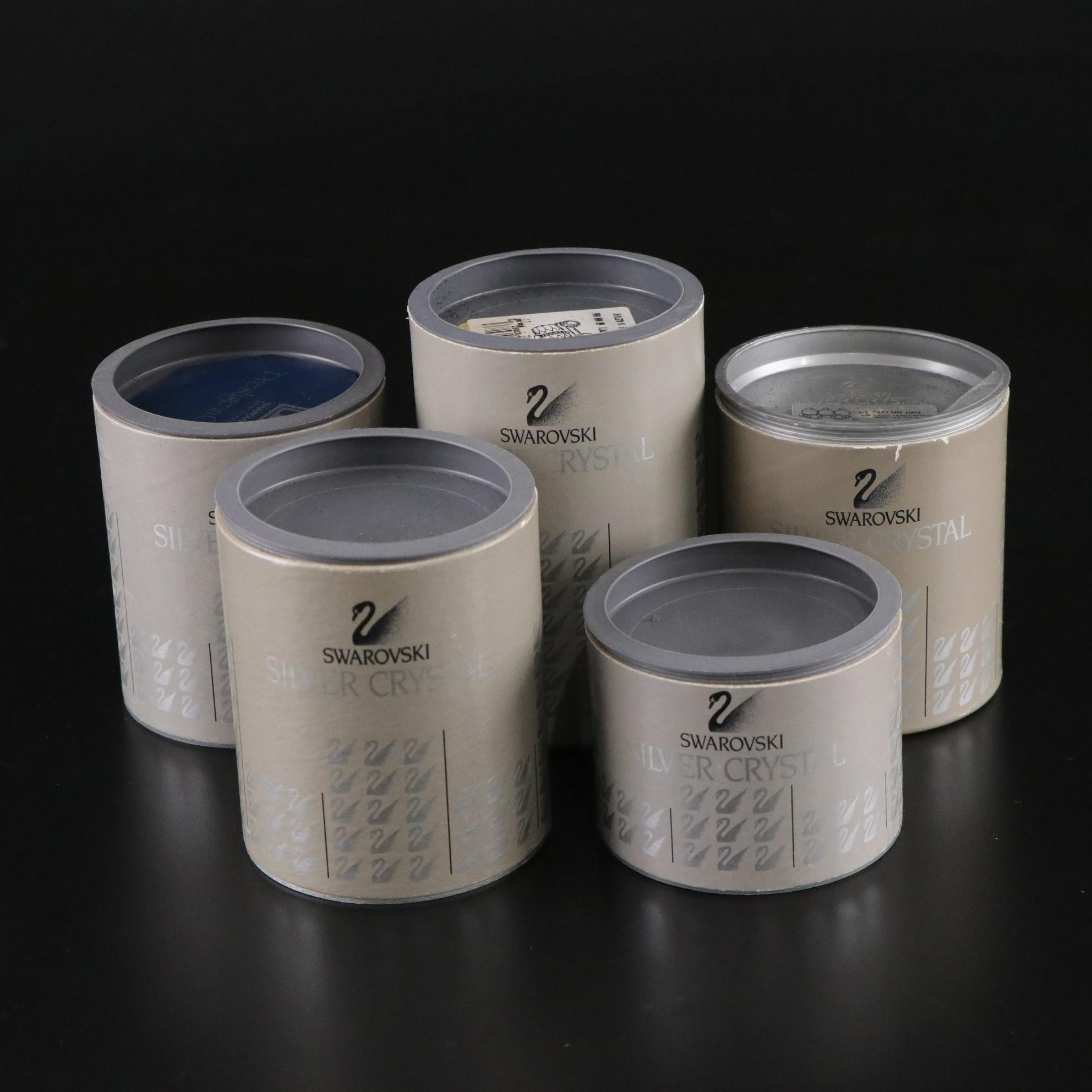 Swarovski Crystal Locomotive Miniature Train Figurine Set