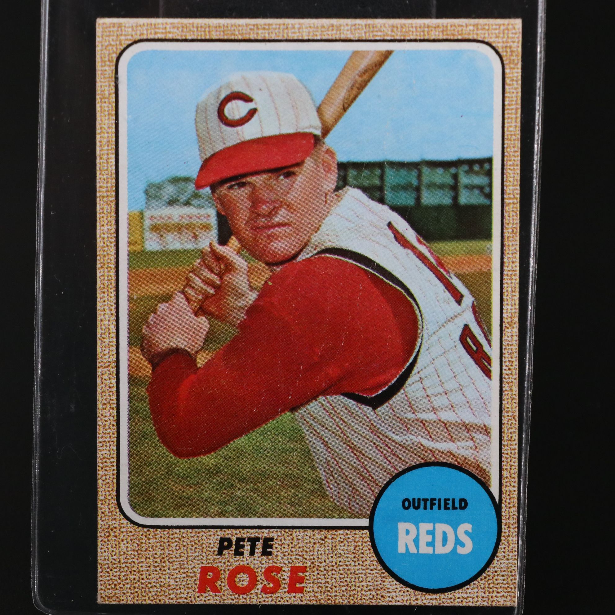 1968 Topps Pete Rose Cincinnati Reds Baseball Card