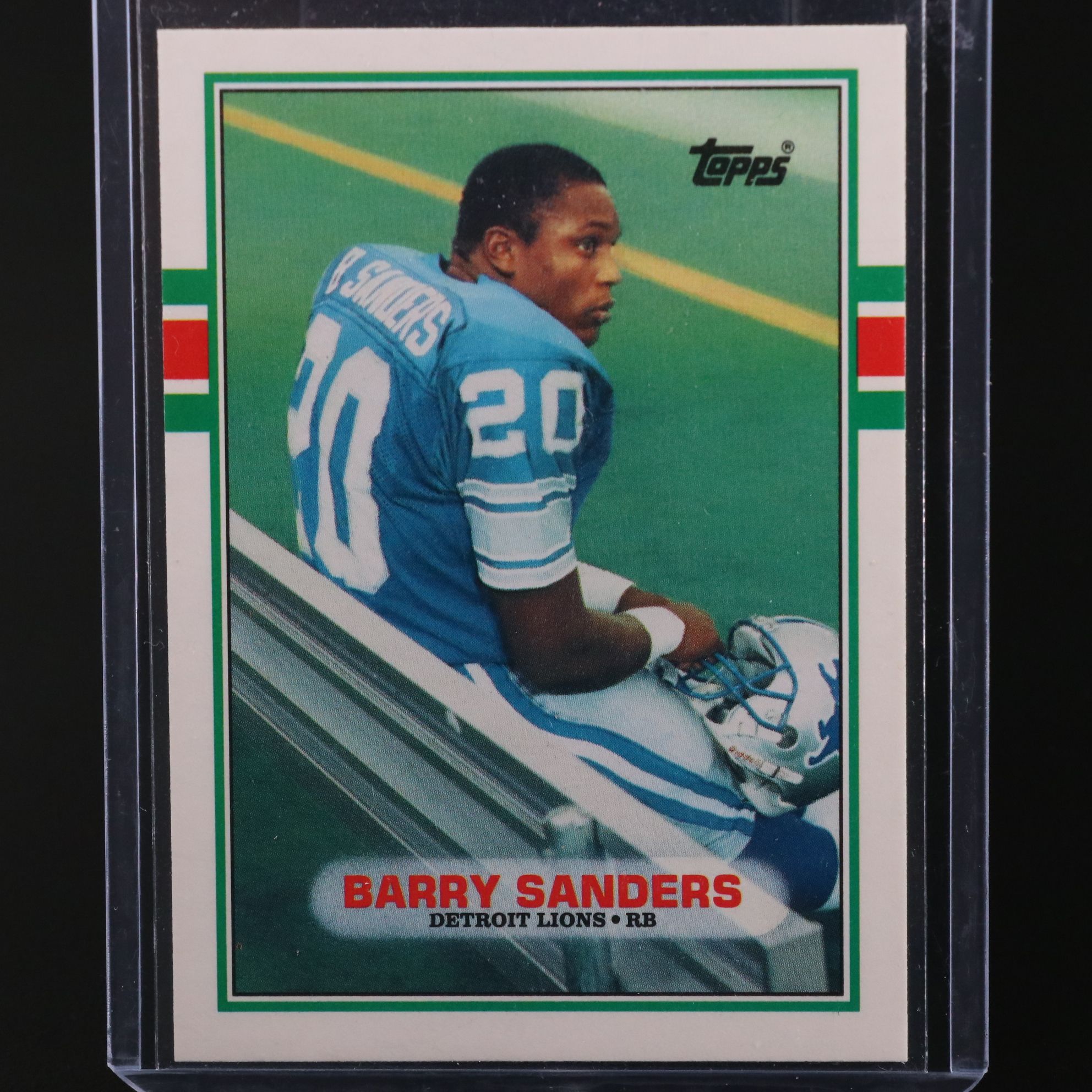 1989 Topps Traded Barry Sanders Detroit Lions Rookie Football Card