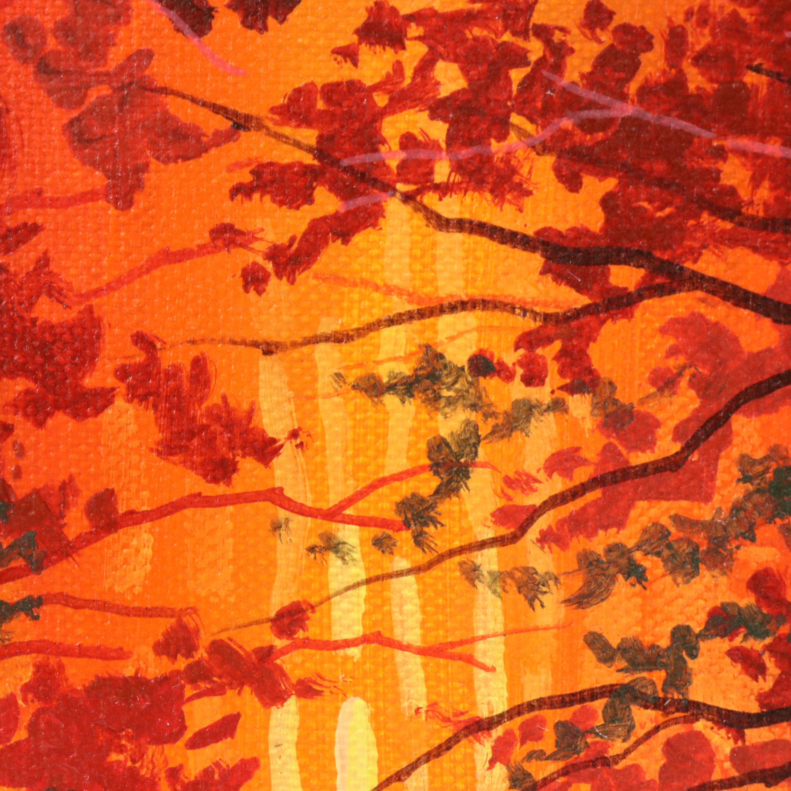 Doug "Bumo" Johnpeer Sunset Landscape Oil Painting, 2025