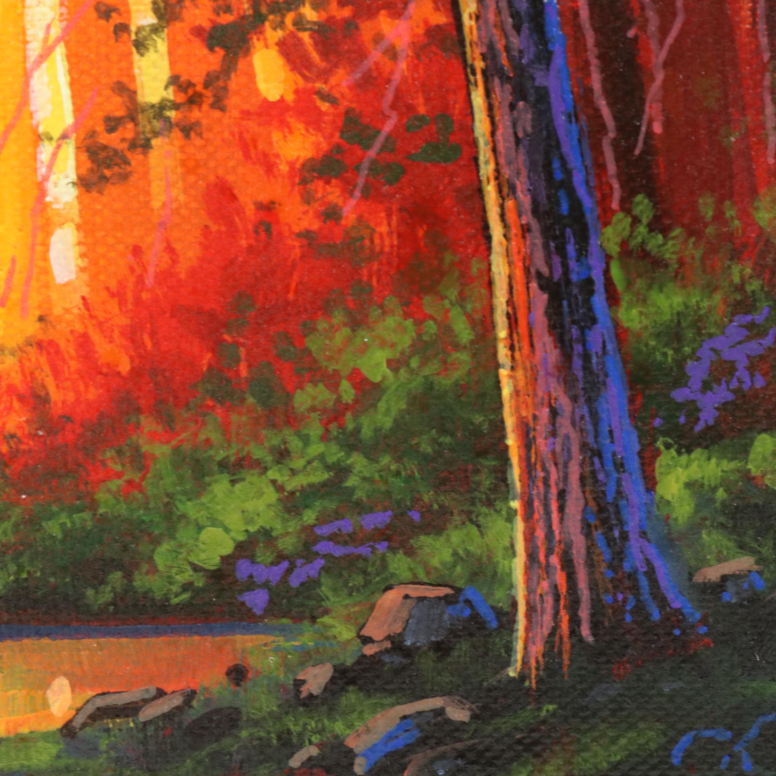 Doug "Bumo" Johnpeer Sunset Landscape Oil Painting, 2025