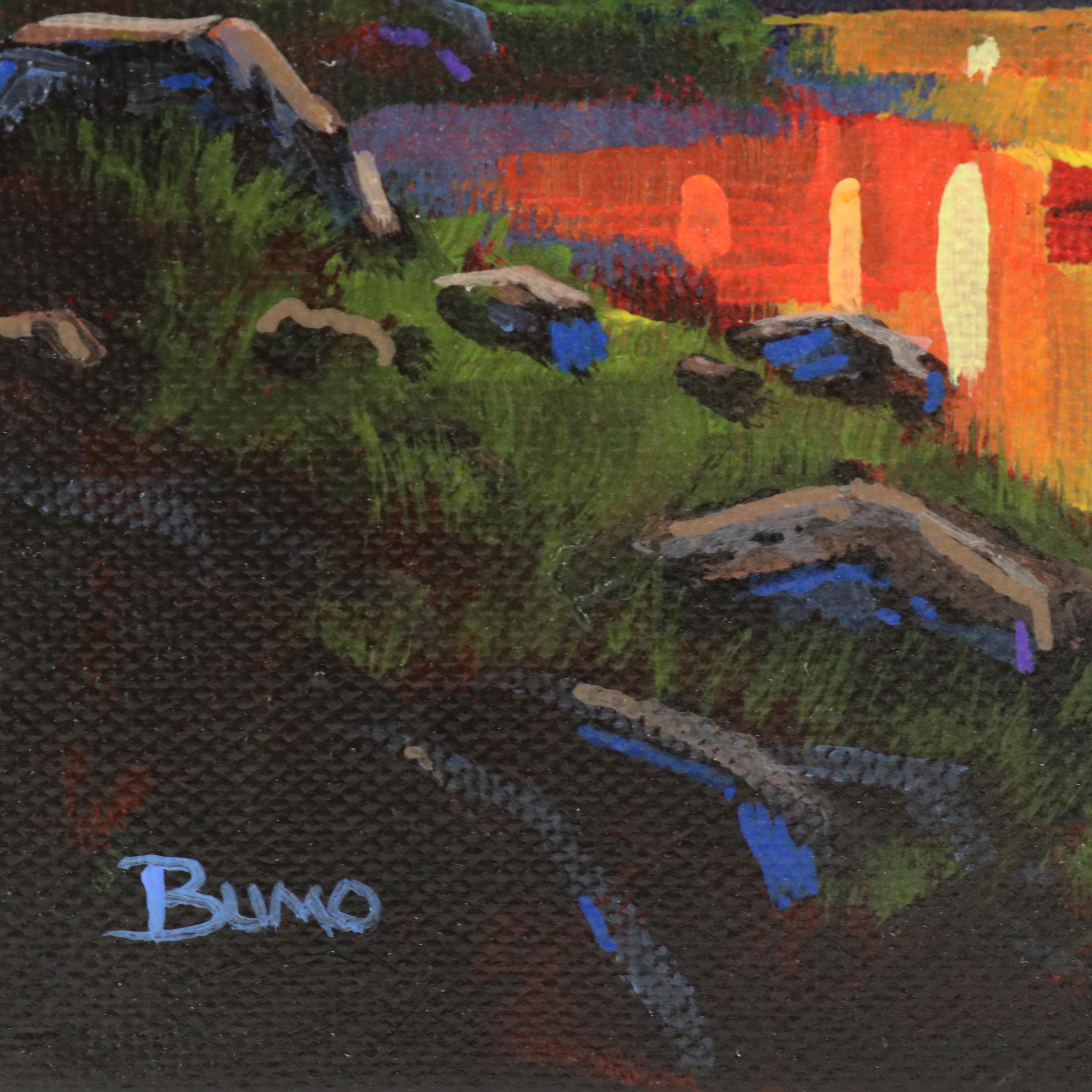 Doug "Bumo" Johnpeer Sunset Landscape Oil Painting, 2025