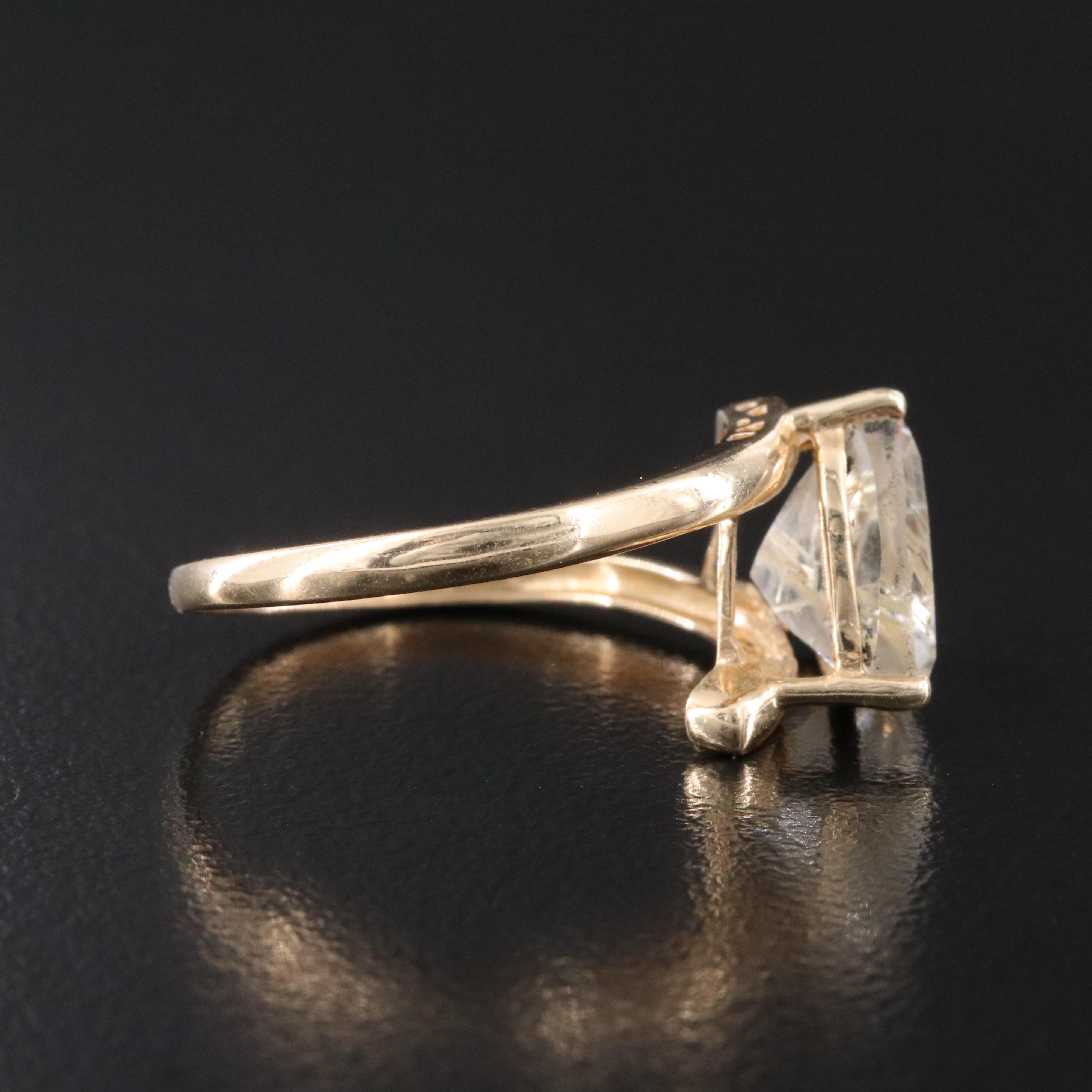 10K Rutilated Quartz Ring