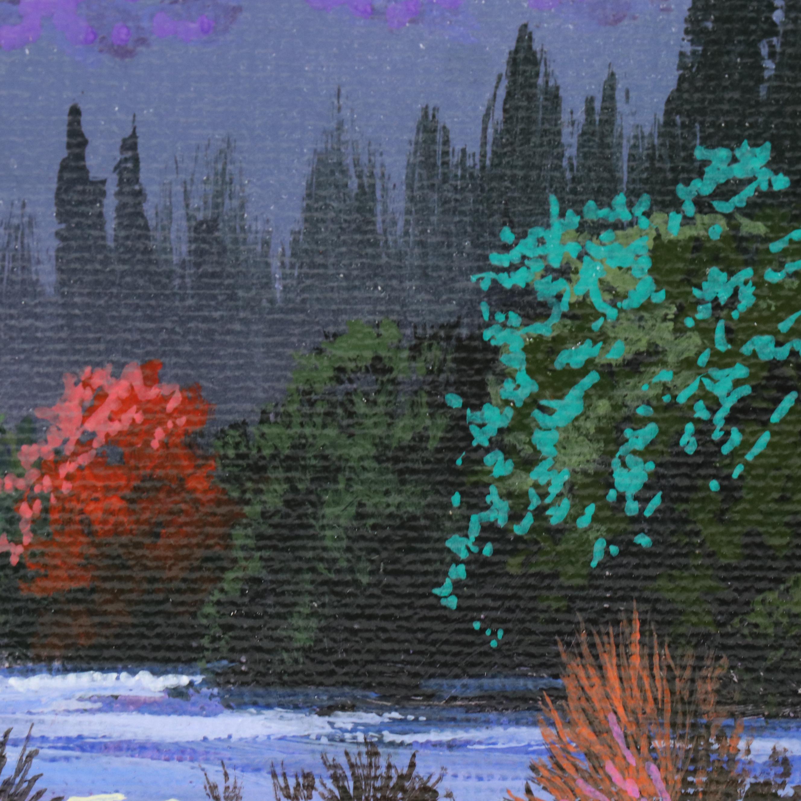 Doug "Bumo" Johnpeer Nocturne Landscape Oil Painting, 2025