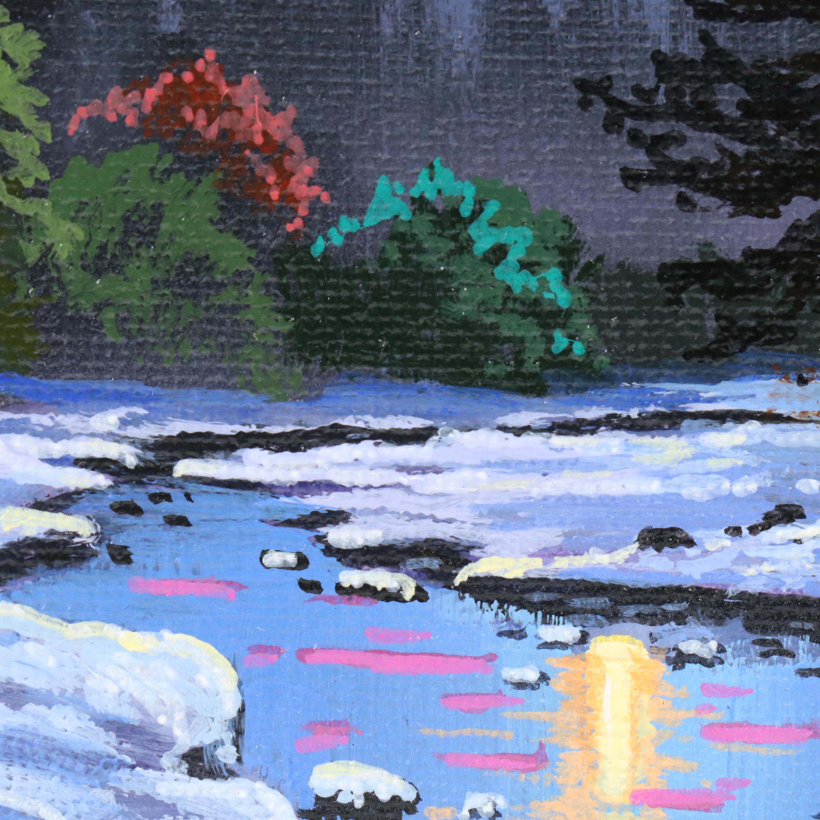 Doug "Bumo" Johnpeer Nocturne Landscape Oil Painting, 2025