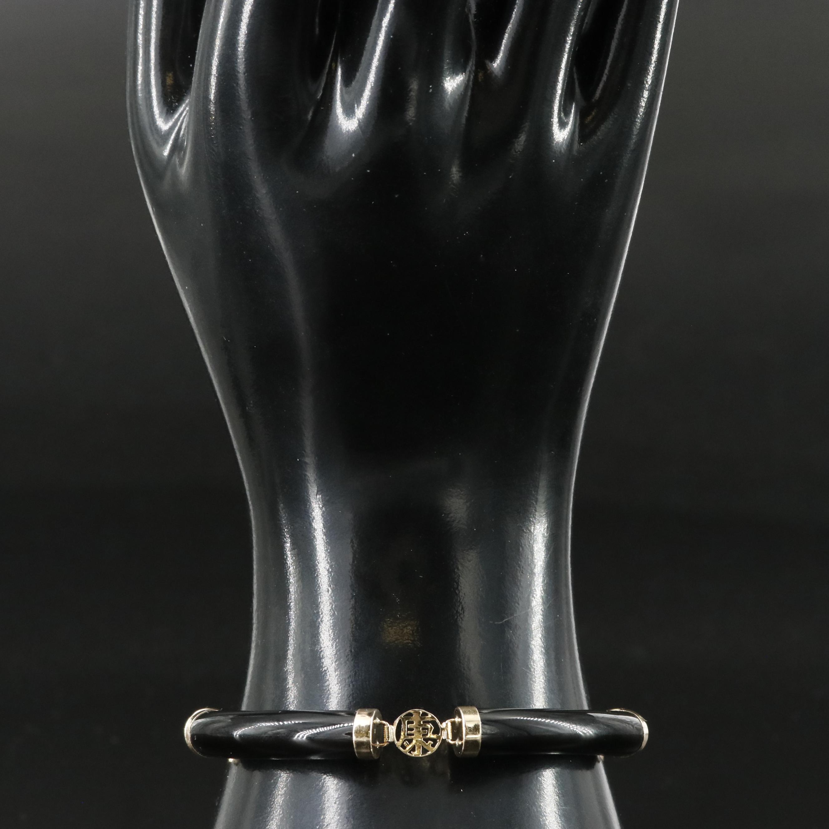 14K Black Onyx Bracelet