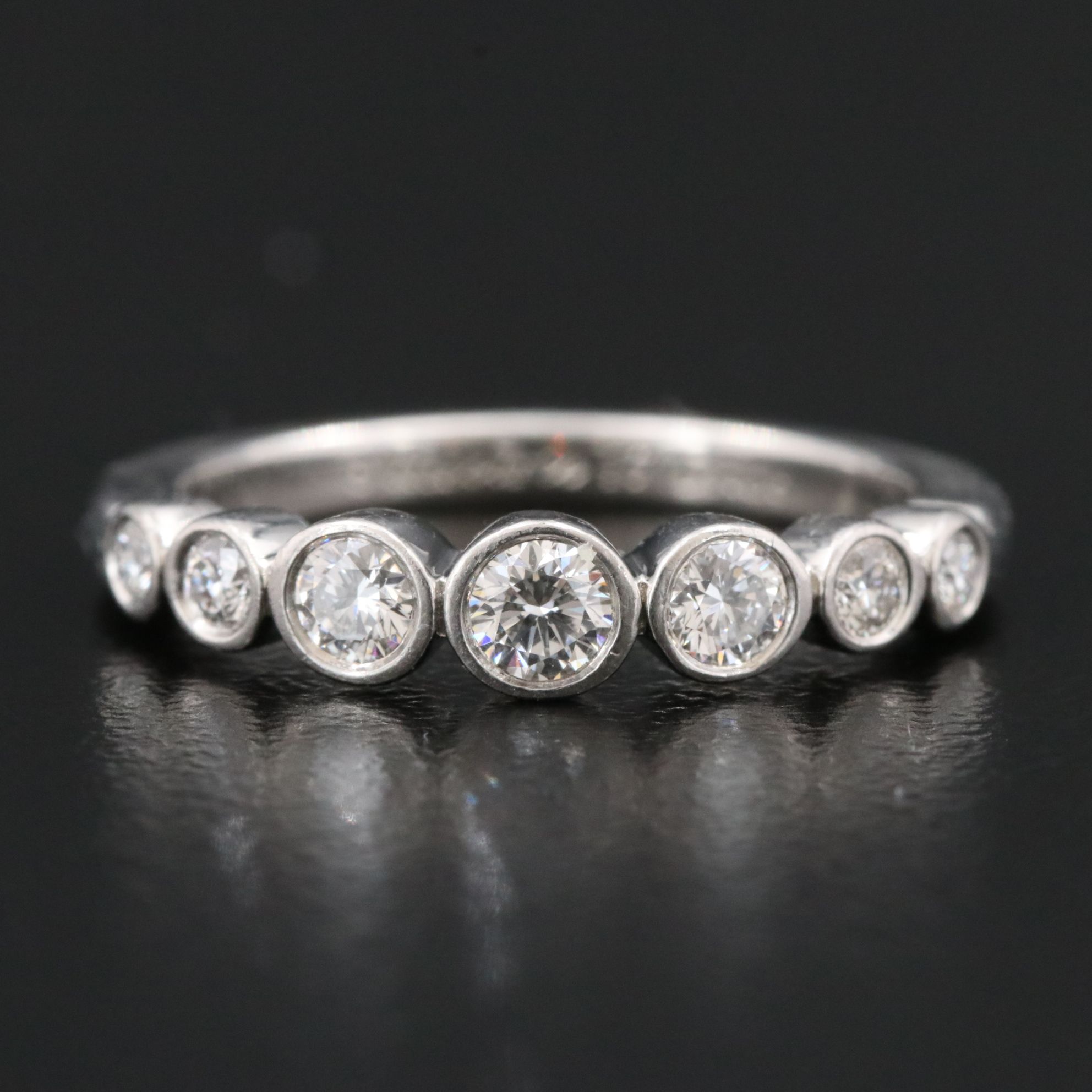 Tiffany & Co. Jazz Platinum 0.37 CTW Diamond Graduated Band Ring