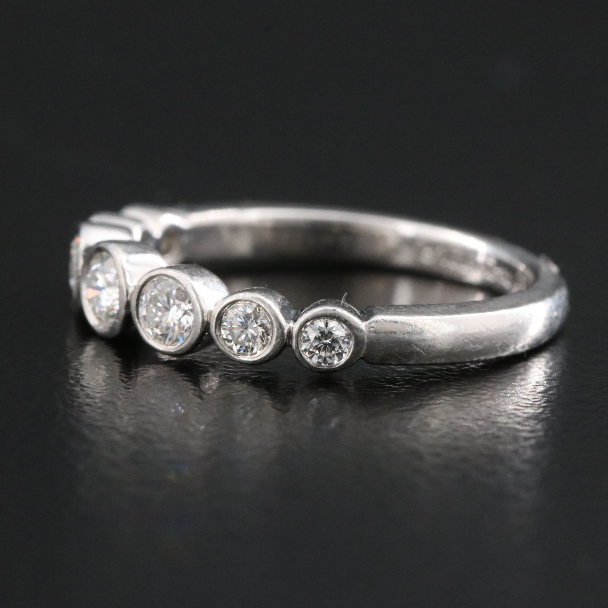 Tiffany & Co. Jazz Platinum 0.37 CTW Diamond Graduated Band Ring