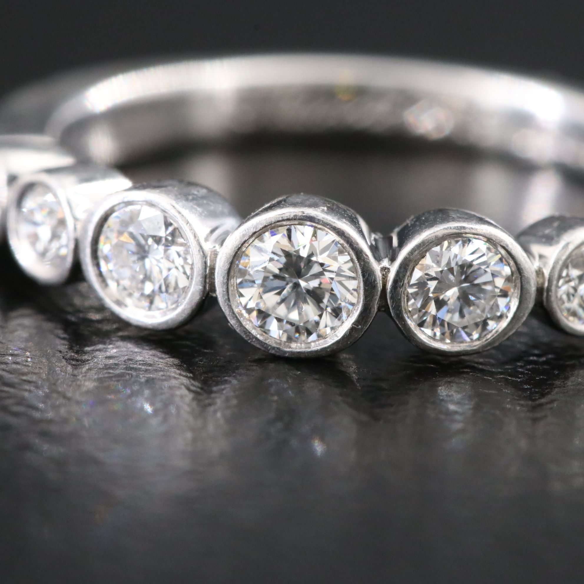 Tiffany & Co. Jazz Platinum 0.37 CTW Diamond Graduated Band Ring