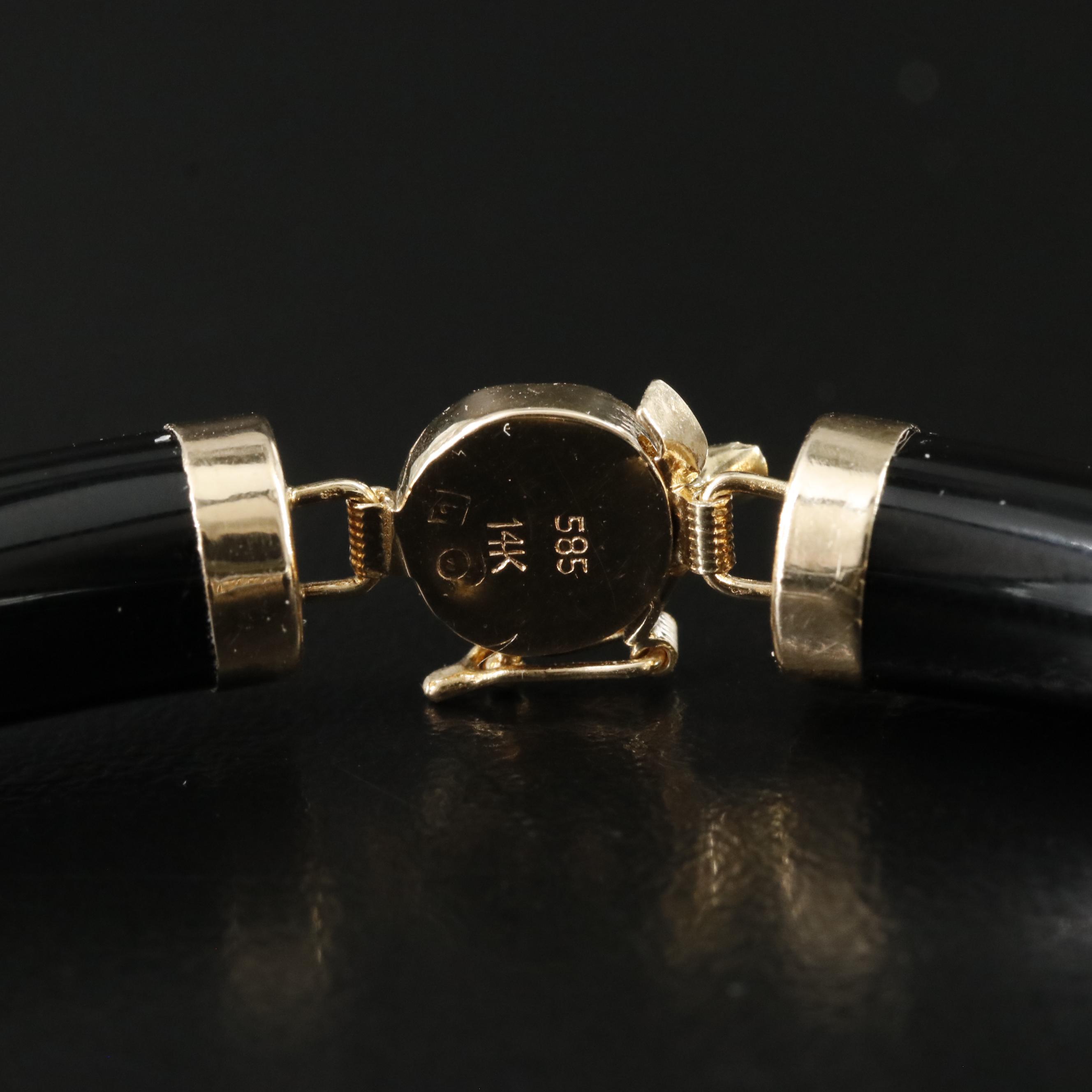 14K Black Onyx Bracelet